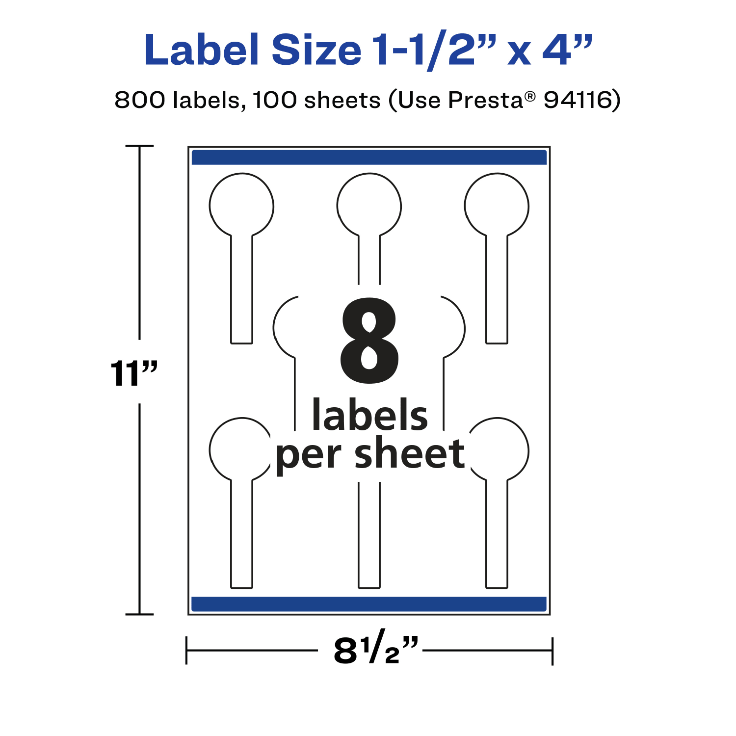 Avery Glossy Permanent Labels With Sure Feed, 94116-CGF100, Lollipop, 1-1/2in x 4in, Clear, Pack Of 800 - Image 6
