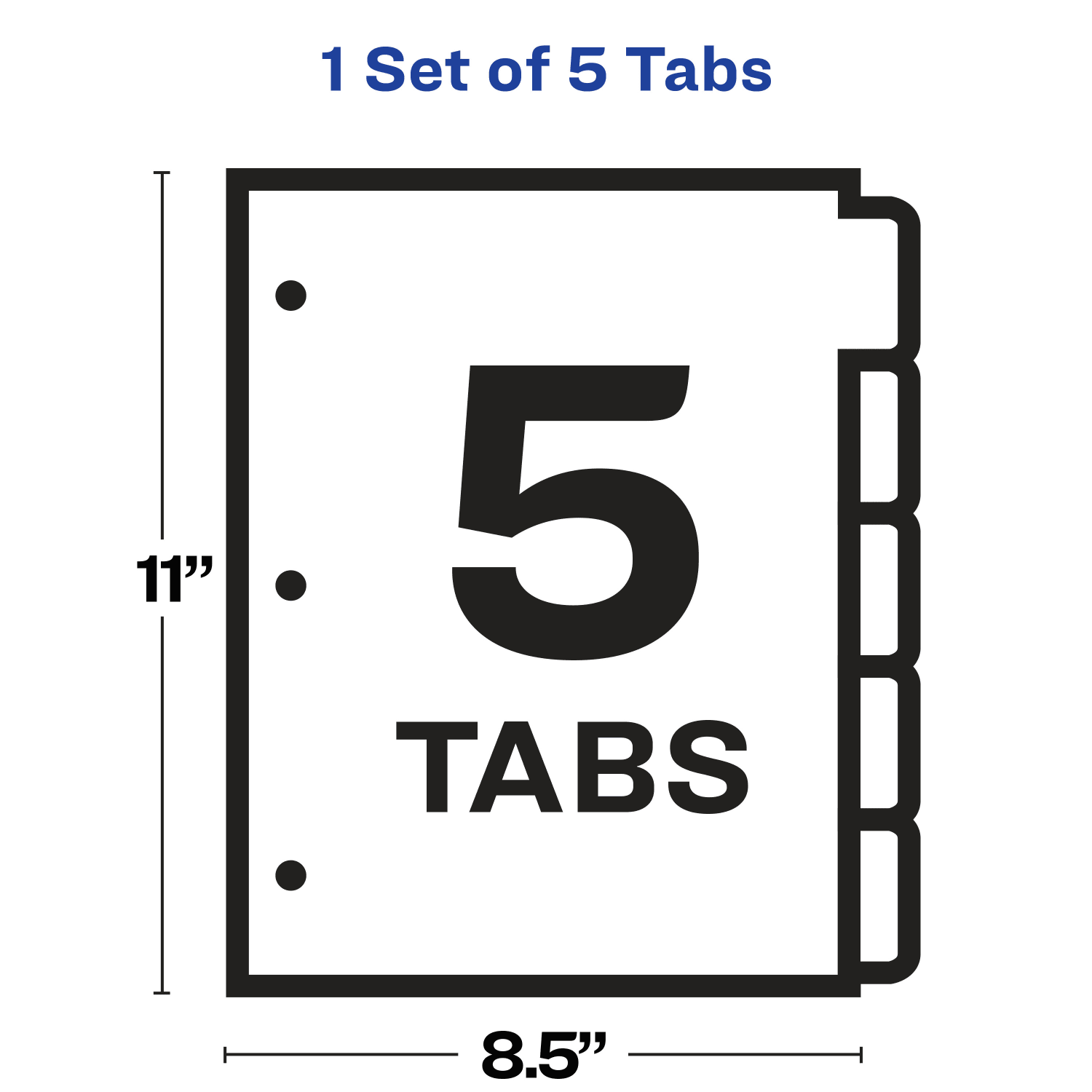 AveryIndex Maker Big Tab Clear Label Dividers, 5-Tab Set - Image 6