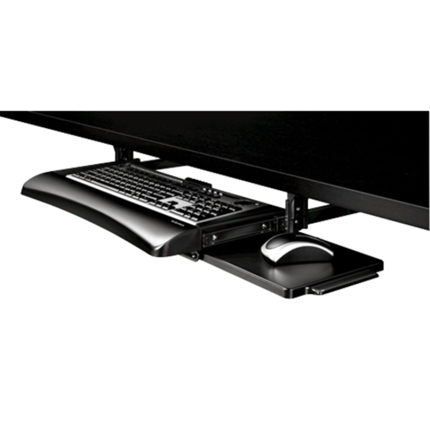 Fellowes Office Suites Underdesk Keyboard Tray, Black/Silver - Image 3