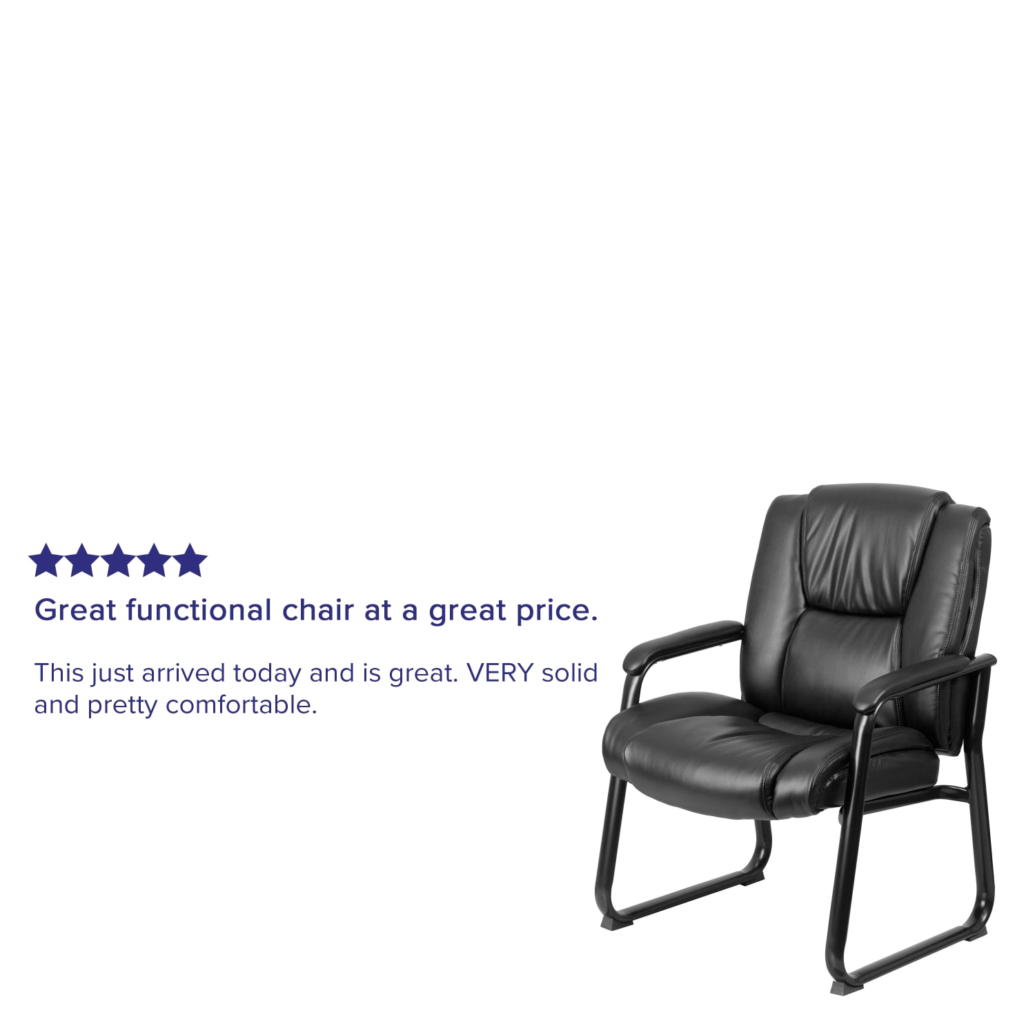 Flash Furniture HERCULES Series Big & Tall Executive Side Reception Chair, Black - Image 5