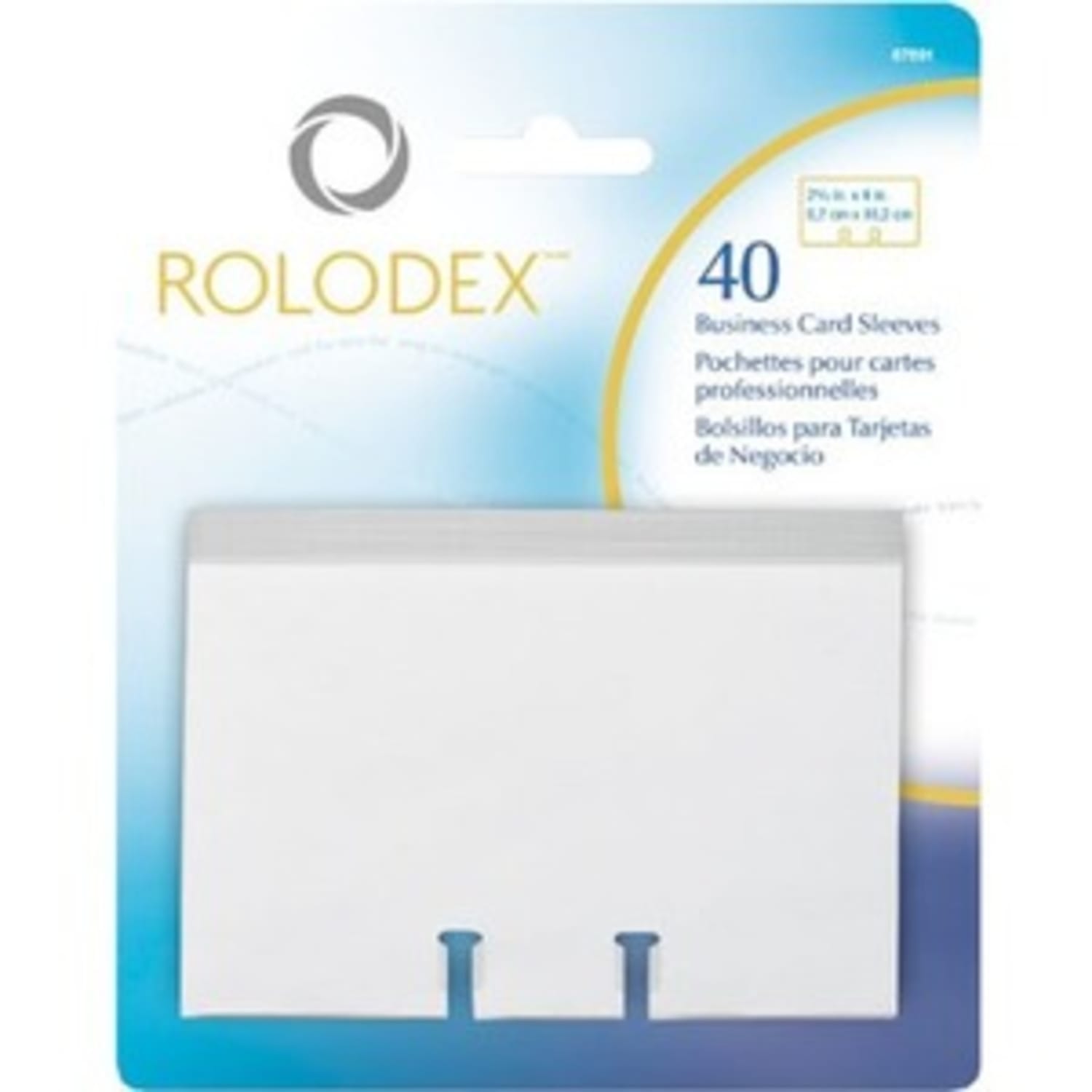 Rolodex Transparent Business Card Sleeves, 2 5/8in x 4in, Pack Of 40 - Image 3