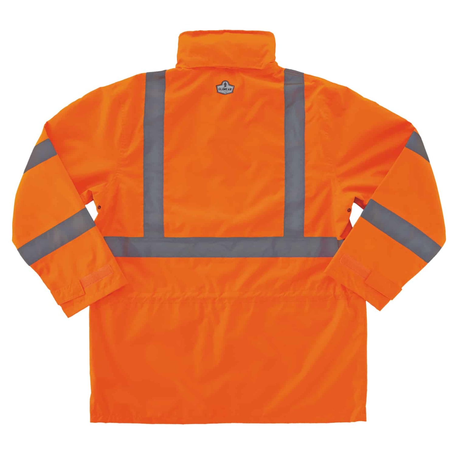Ergodyne GloWear 8365 Type R Class 3 High-Visibility Rain Jacket, 5X, Orange - Image 3