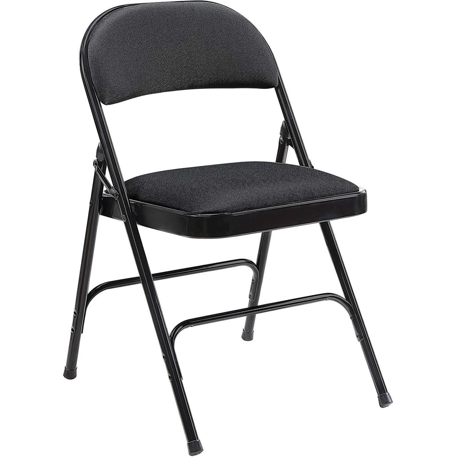 Lorell Padded Seat Steel Folding Chair Black Set Of 4 PopularChairscom Lorell Padded Seat Steel Folding Chair Black Set Of 4 PopularChairscom