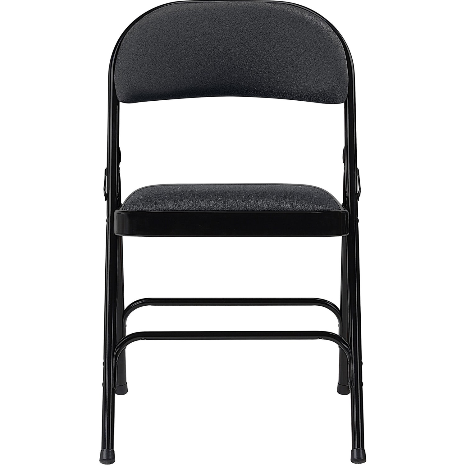Lorell Padded Seat Steel Folding Chair Black Set Of 4 PopularChairscom