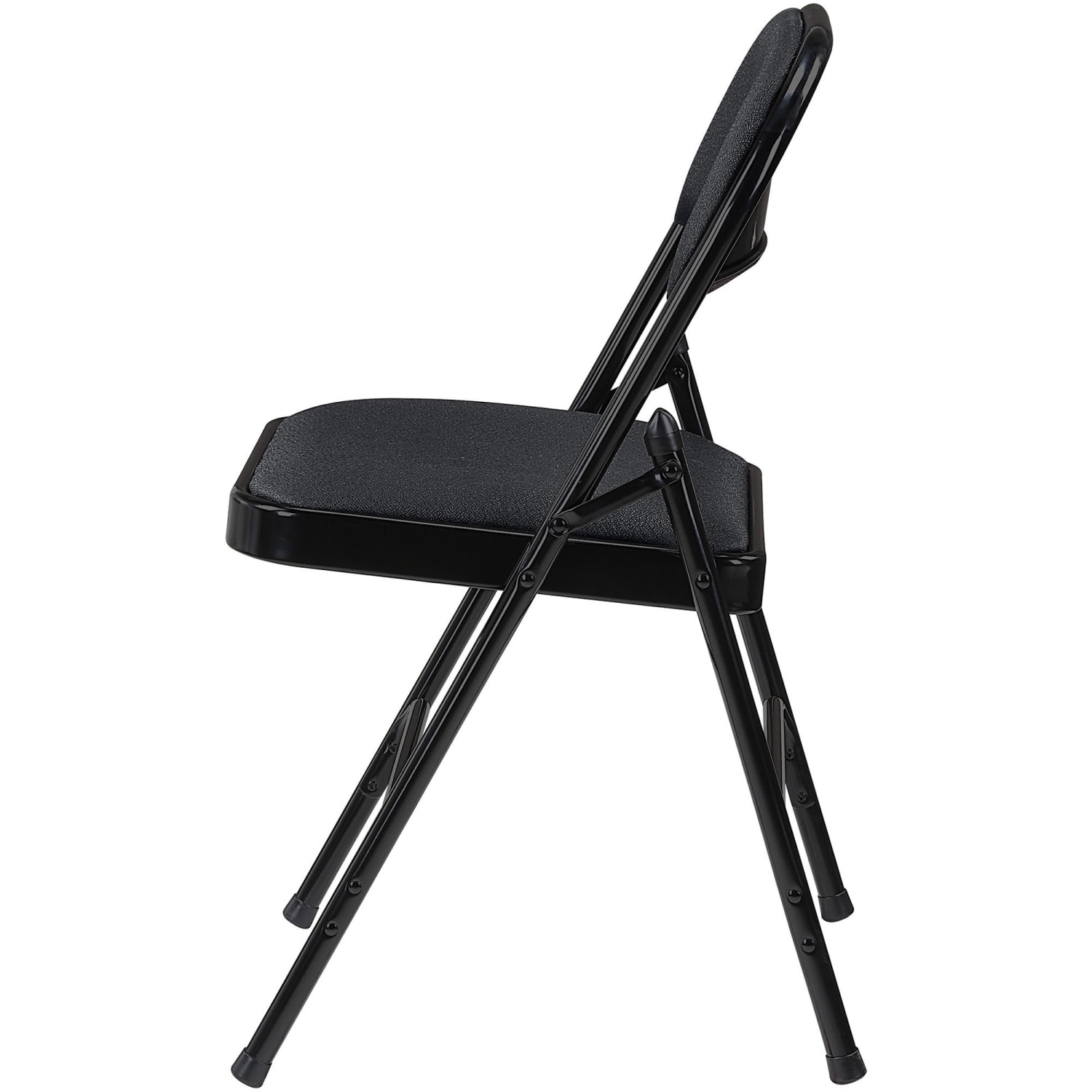 Lorell Padded Seat Steel Folding Chair Black Set Of 4 PopularChairscom Lorell Padded Seat Steel Folding Chair Black Set Of 4 PopularChairscom