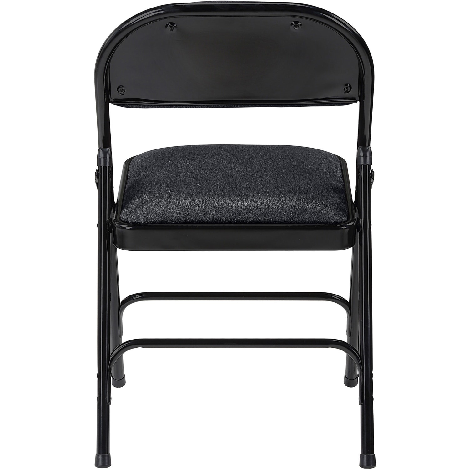 Lorell Padded Seat Steel Folding Chair Black Set Of 4 PopularChairscom