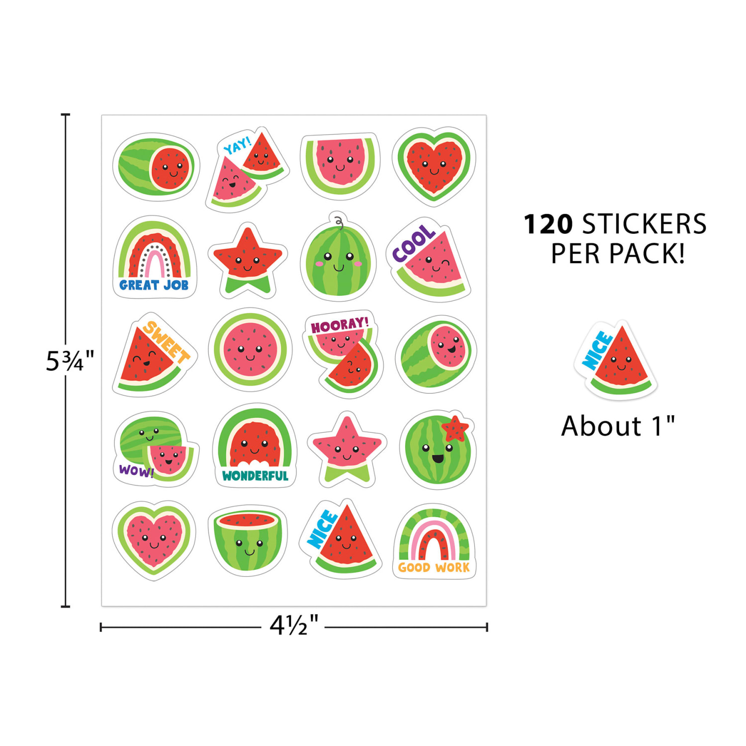 Teacher Created Resources Smelly Stickers, Watermelon, 120 Per Pack, Set Of 6 Packs - Image 4