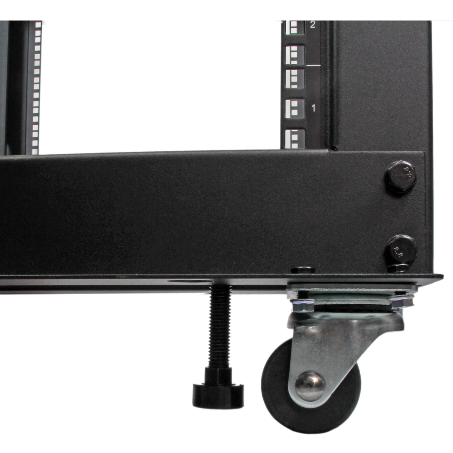 StarTech.com 25U Adjustable Depth Open Frame 4 Post Server Rack w/ Casters/Levelers and Cable Management Hooks -  - 4POSTRACK25U - Image 6