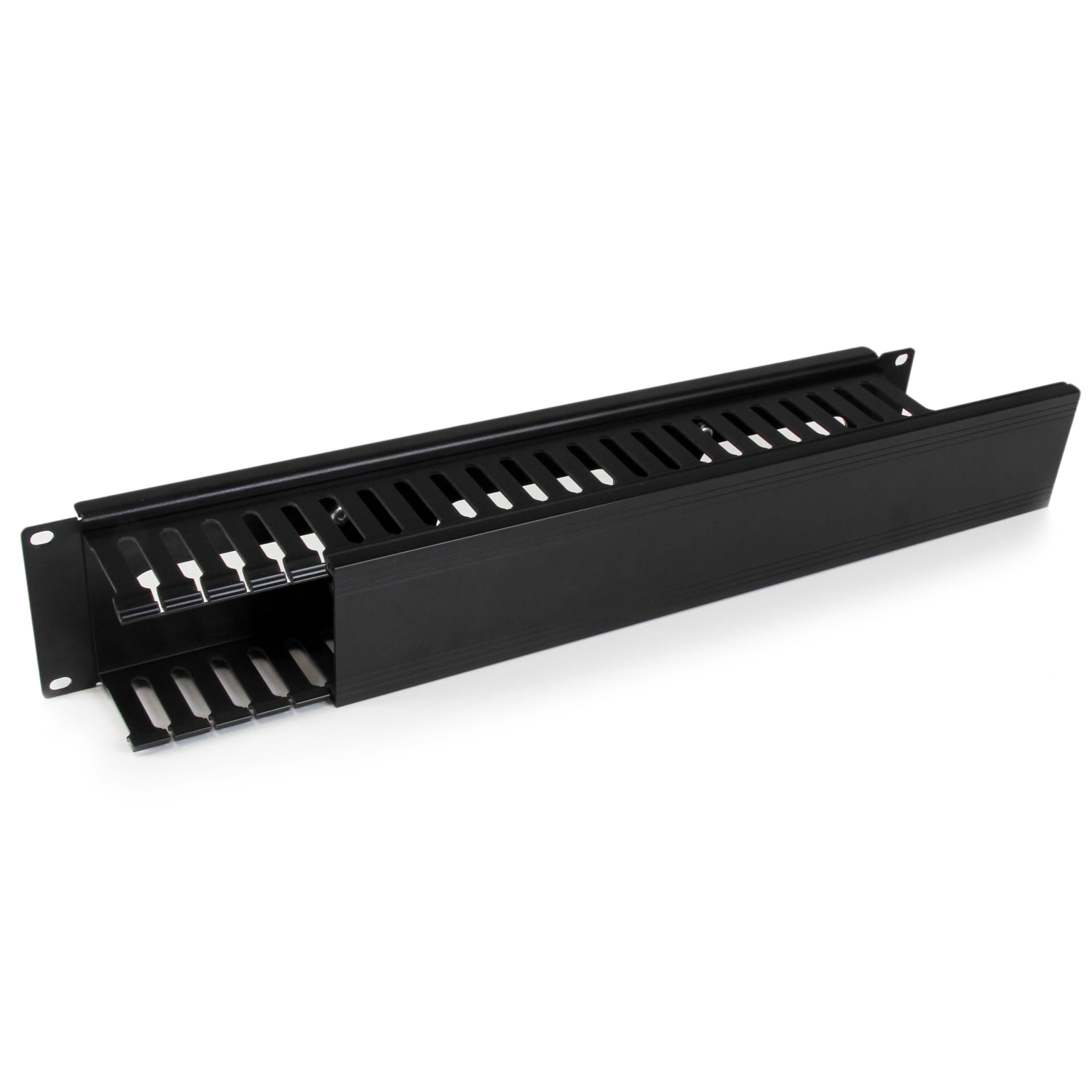 StarTech.com 2U Horizontal Finger Duct Rack Cable Management Panel with Cover, CMDUCT2U - Image 3