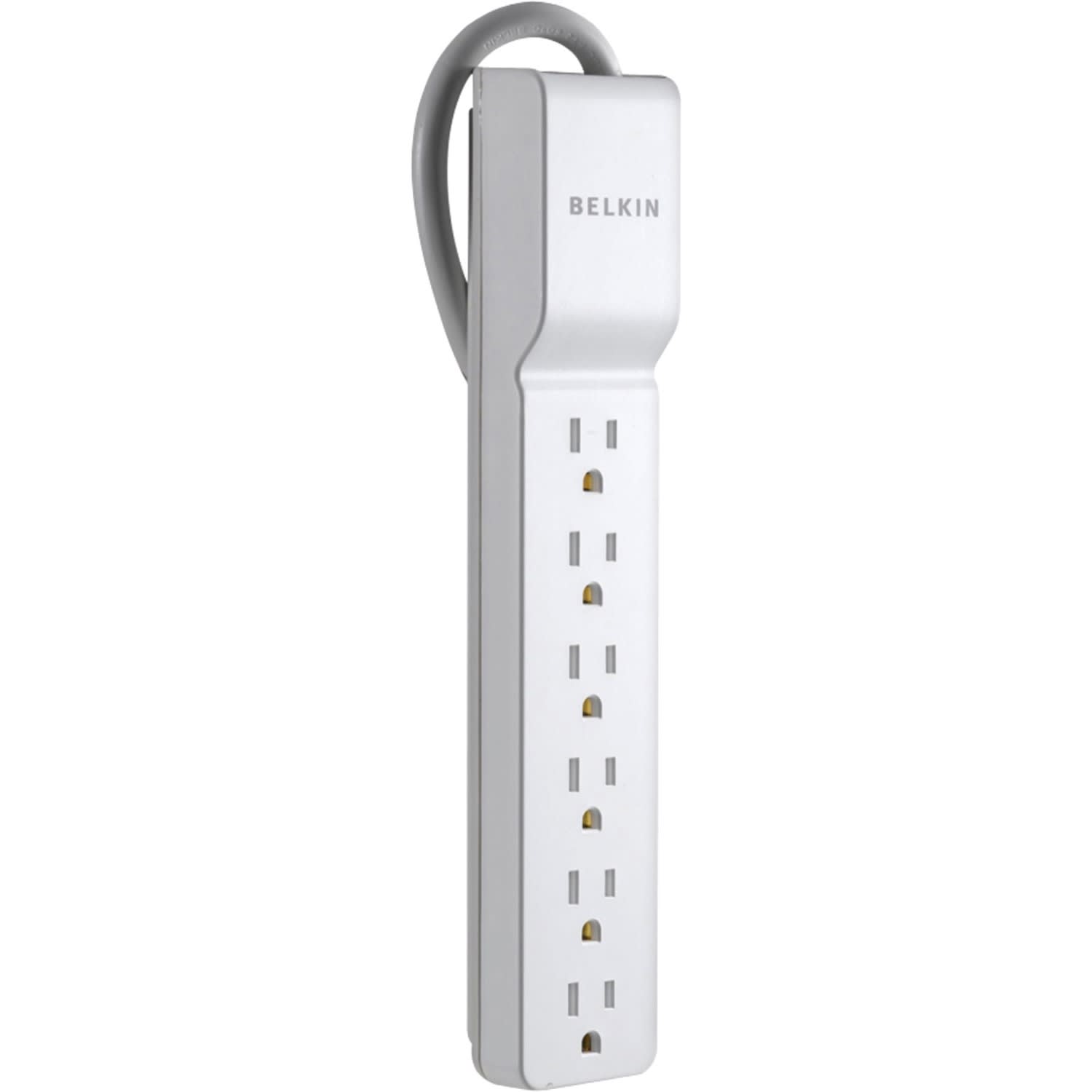 Belkin Home/Office Series Surge Protector With 6 Outlets, 2.5ft Cord