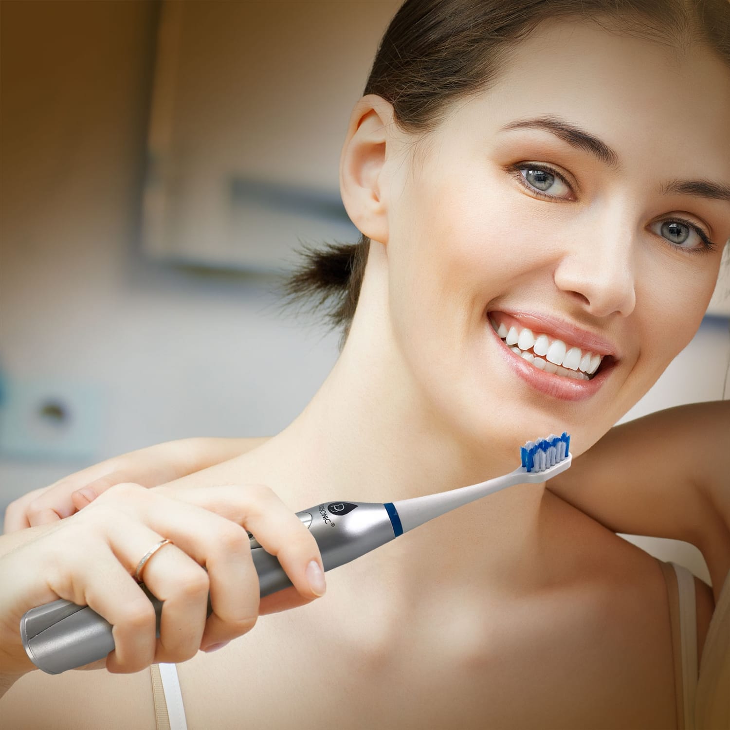 Pursonic Deluxe Home Dental Center Sonic Toothbrush With Oral Irrigator, 7inH x 1/2inW x 1/2inD, Black - Image 4
