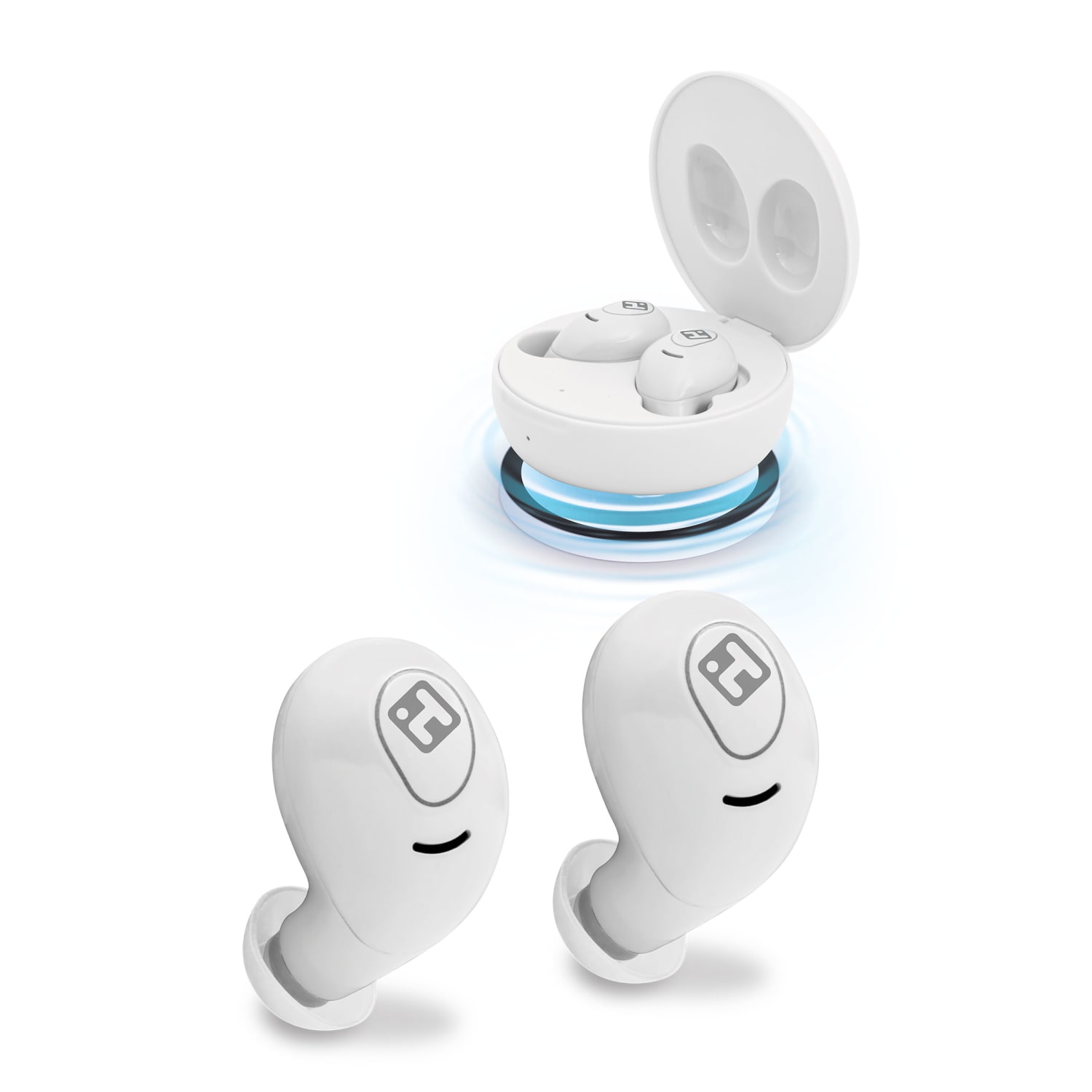 iHome XT-59 True Wireless Bluetooth In-Ear Earbuds, White - Image 3
