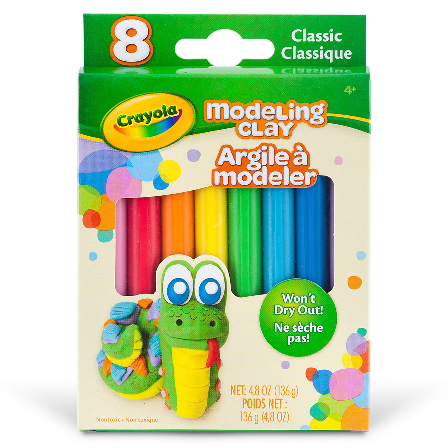 Crayola Modeling Clays, Classic Colors, 8 Per Pack, Set Of 6 Packs - Image 3