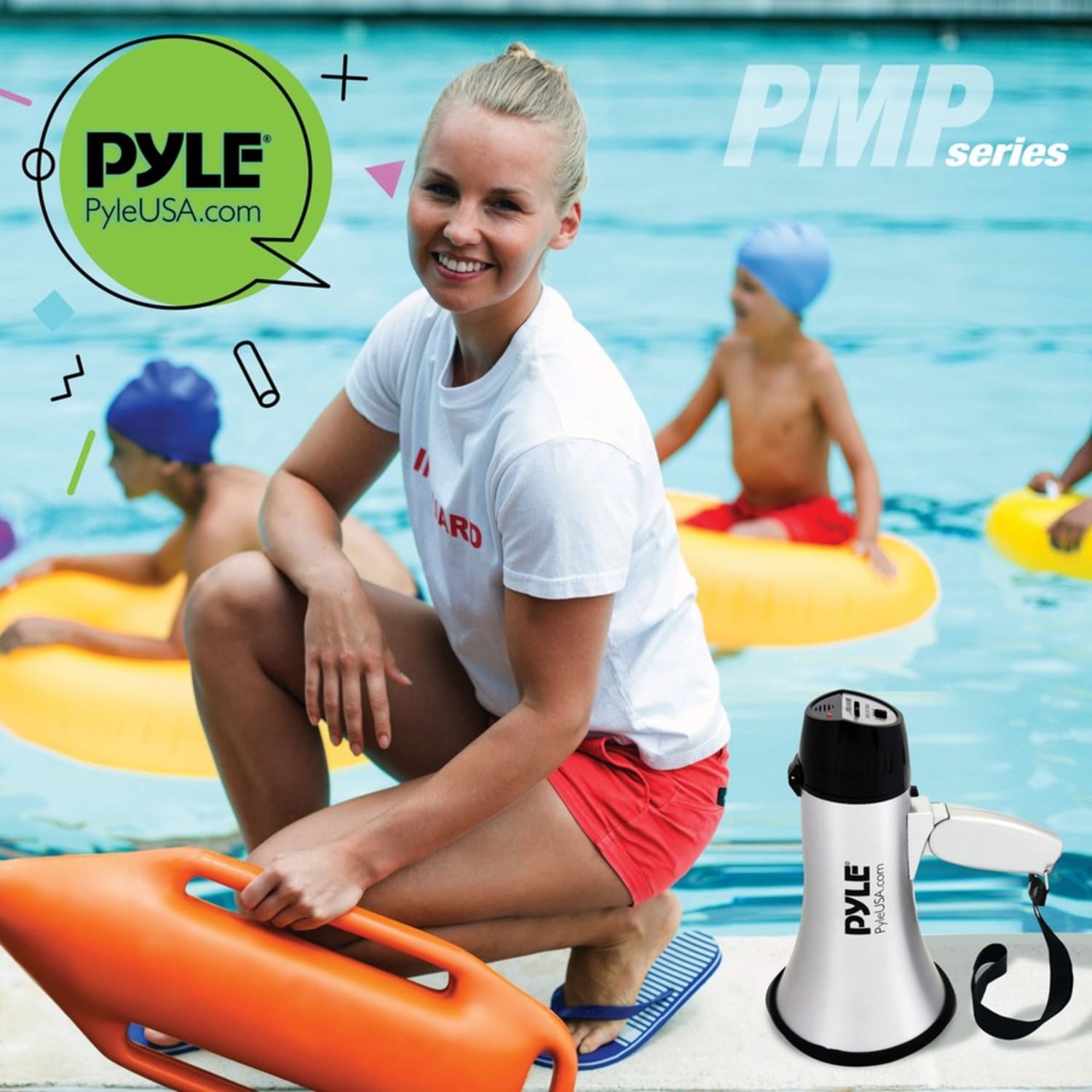 PylePro Compact & Portable Megaphone Speaker with Siren Alarm Mode, Battery Operated - Battery - Portable - Silver - Image 3