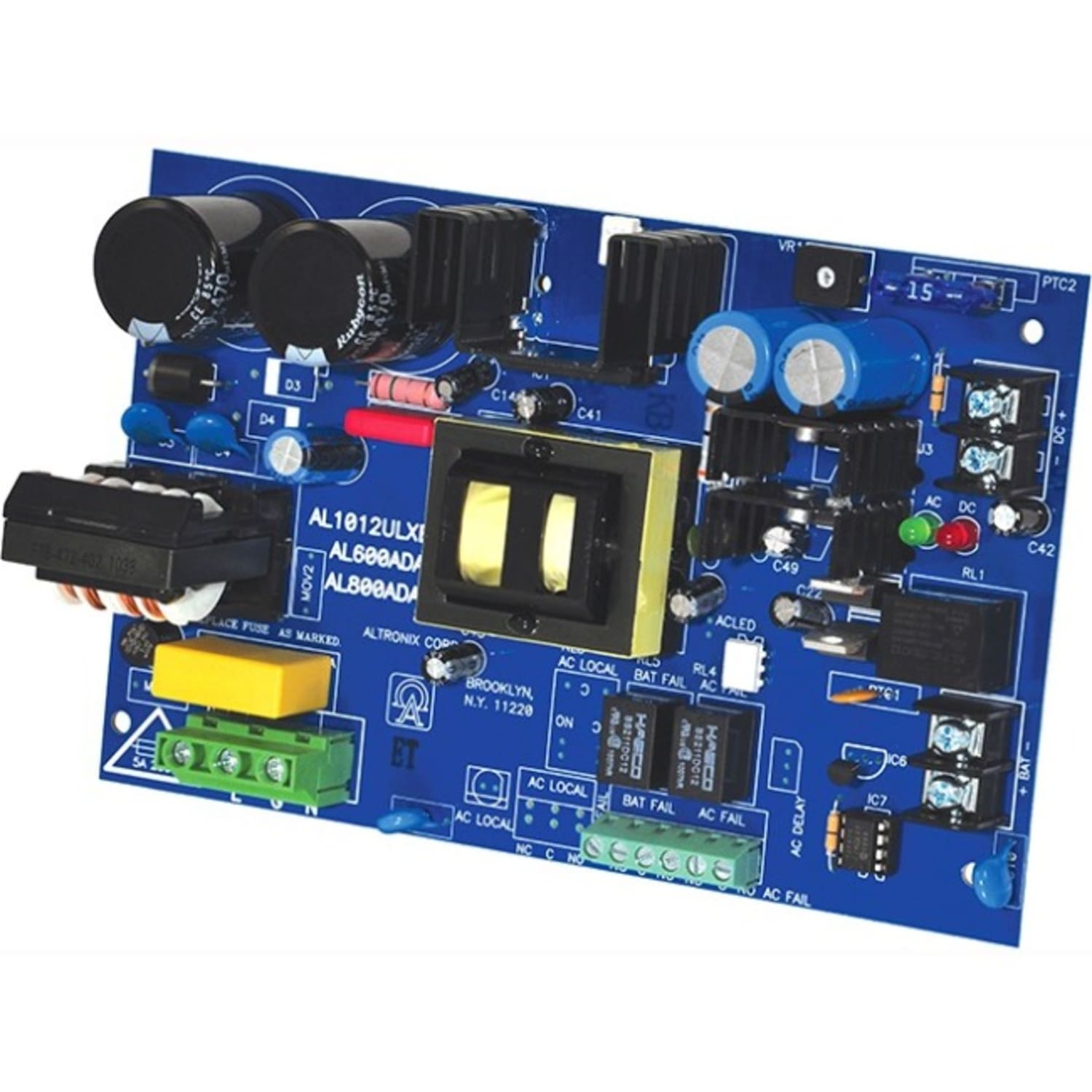 Altronix AL1012ULXB Proprietary Power Supply - Board - 120 V AC Input - 12 V DC Output - 1 +12V Rails - Image 3