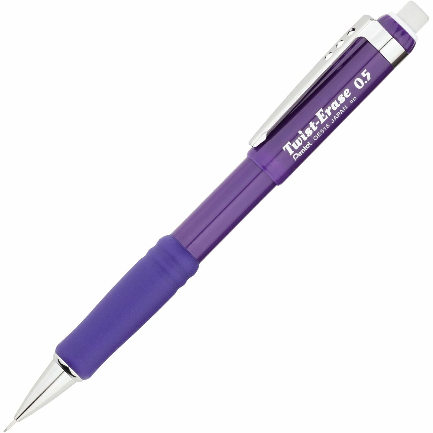 Pentel Twist-Erase III Mechanical Pencil, #2 Lead, 0.5 mm, Refillable, Violet Barrel