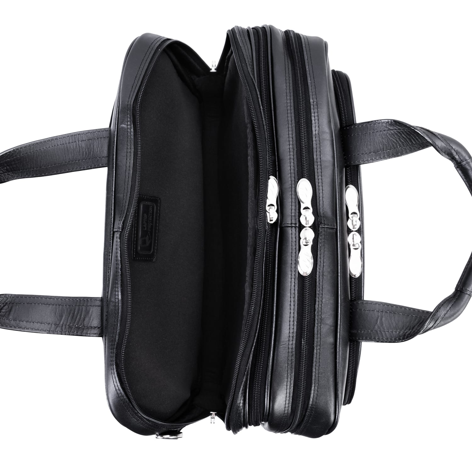McKlein Pearson Leather Briefcase, Black - Image 5