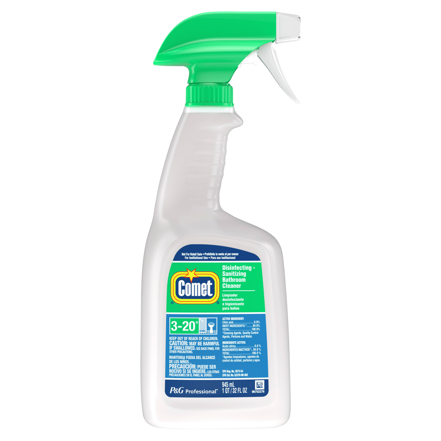Comet Professional Disinfecting-Sanitizing Bathroom Cleaner, 32 Oz Per Bottle, Case Of 6 Bottles - Image 3