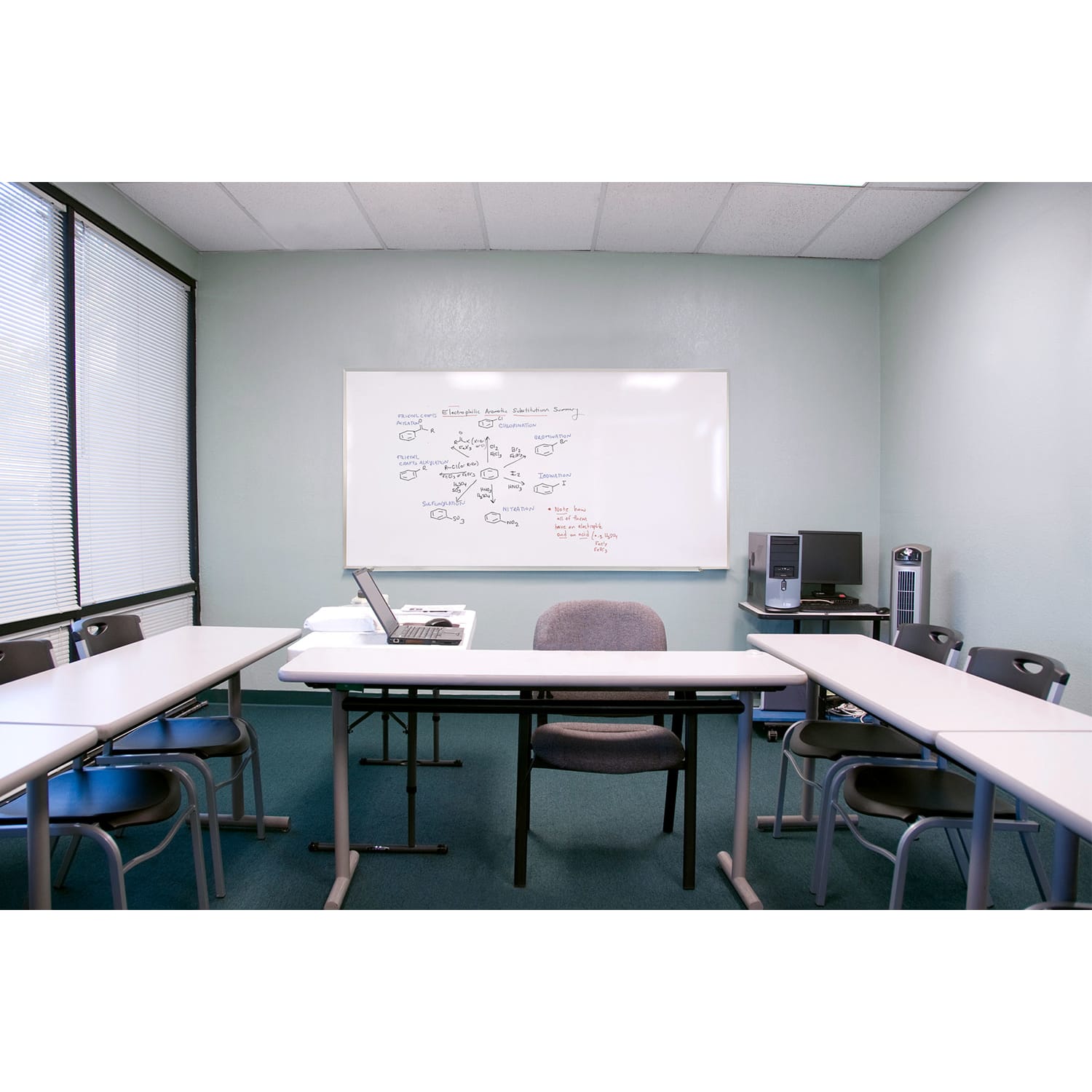 Ghent Magnetic White Board, Porcelain, 48in x 144in, White, Silver Aluminum Frame - Image 4