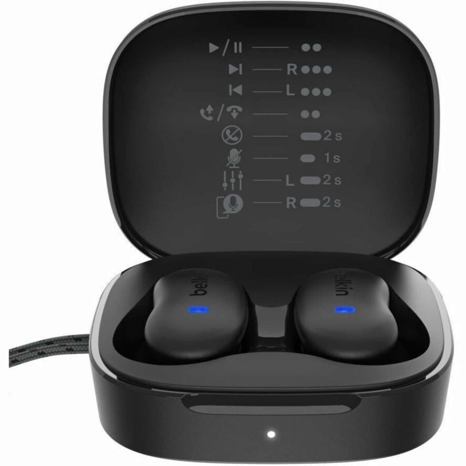 Belkin SoundForm Anywhere AUC014FQBK Earset - Stereo - True Wireless - Bluetooth - Earbud - Binaural - In-ear - Black - Image 4