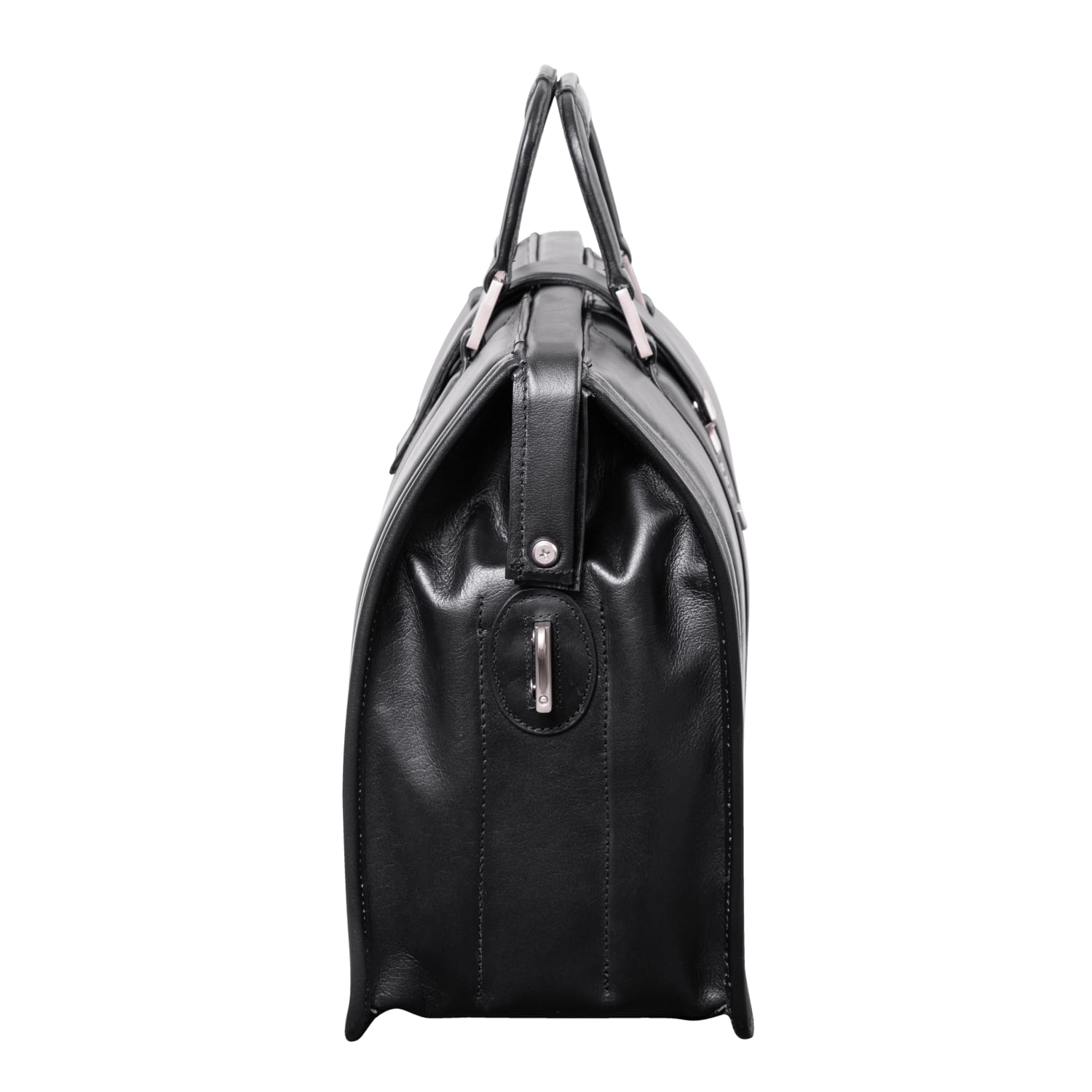 McKlein Morgan Leather Briefcase, Black - Image 6