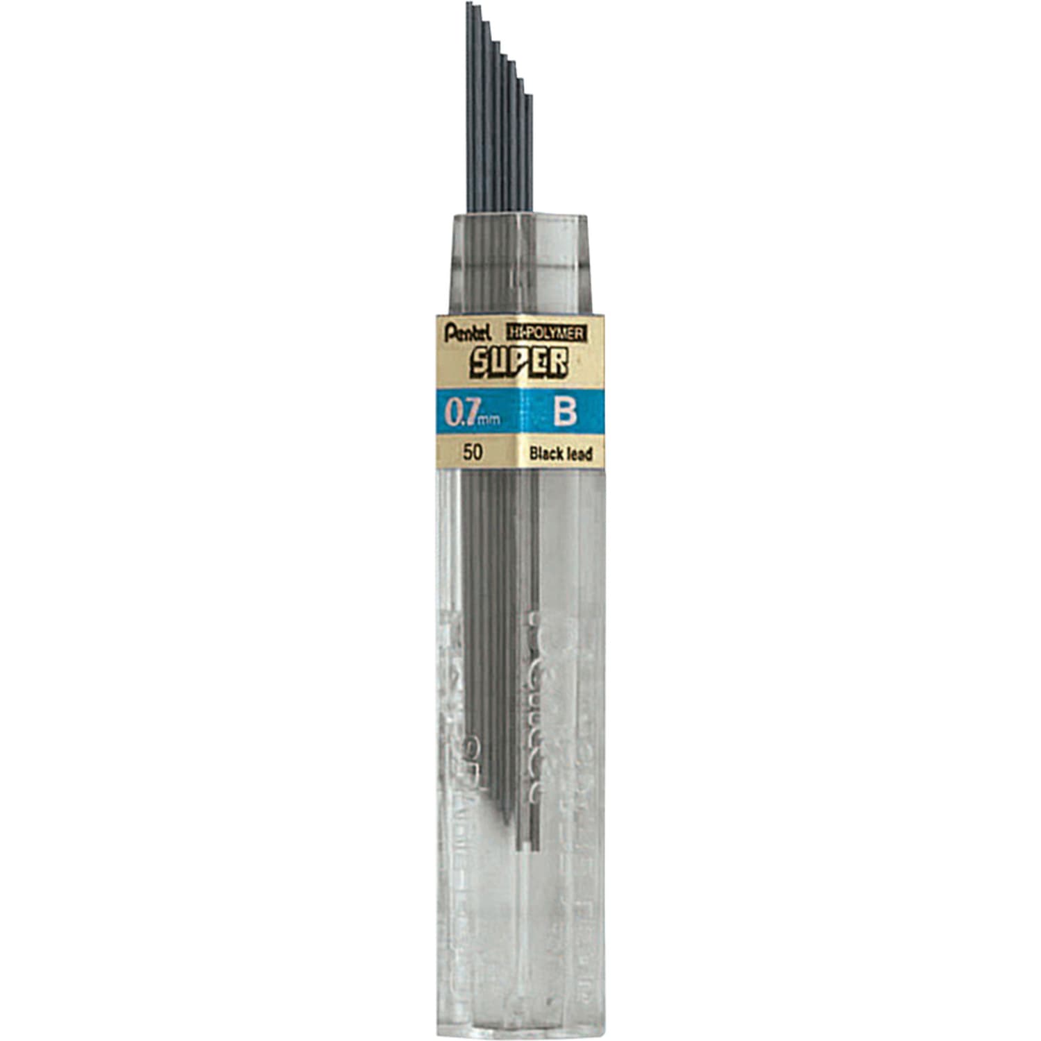 Pentel Super Hi-Polymer Leads - 0.7 mm , Medium Point - B - Black Lead - 12/Tube - 12 / Box - Image 4