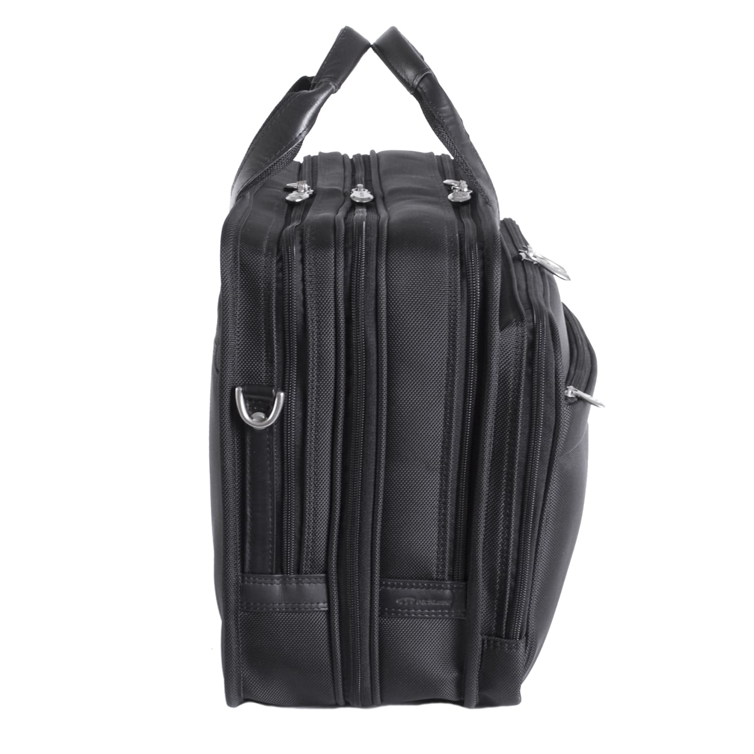 McKlein Walton Nylon Expandable Briefcase, Black - Image 5