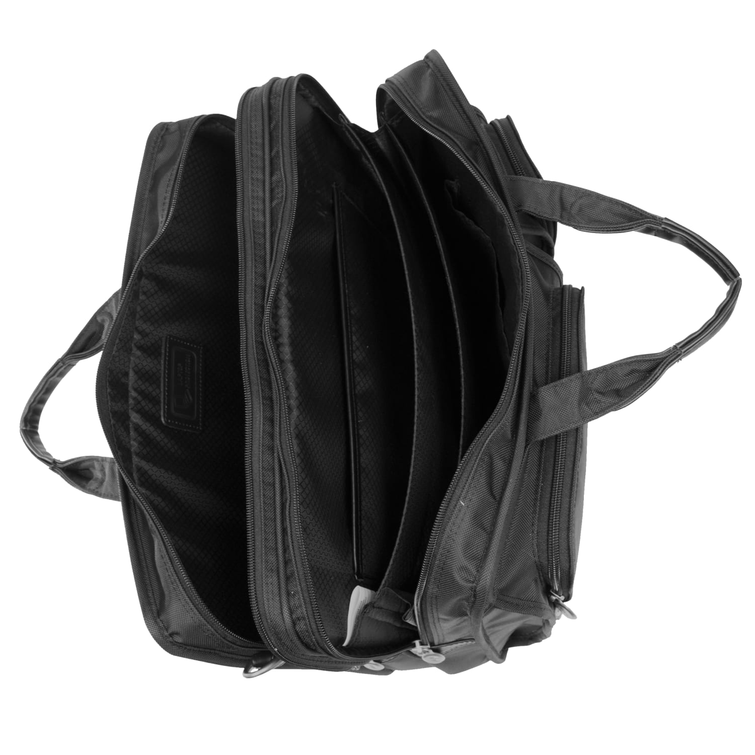 McKlein Hubbard Nylon Briefcase, Black - Image 3