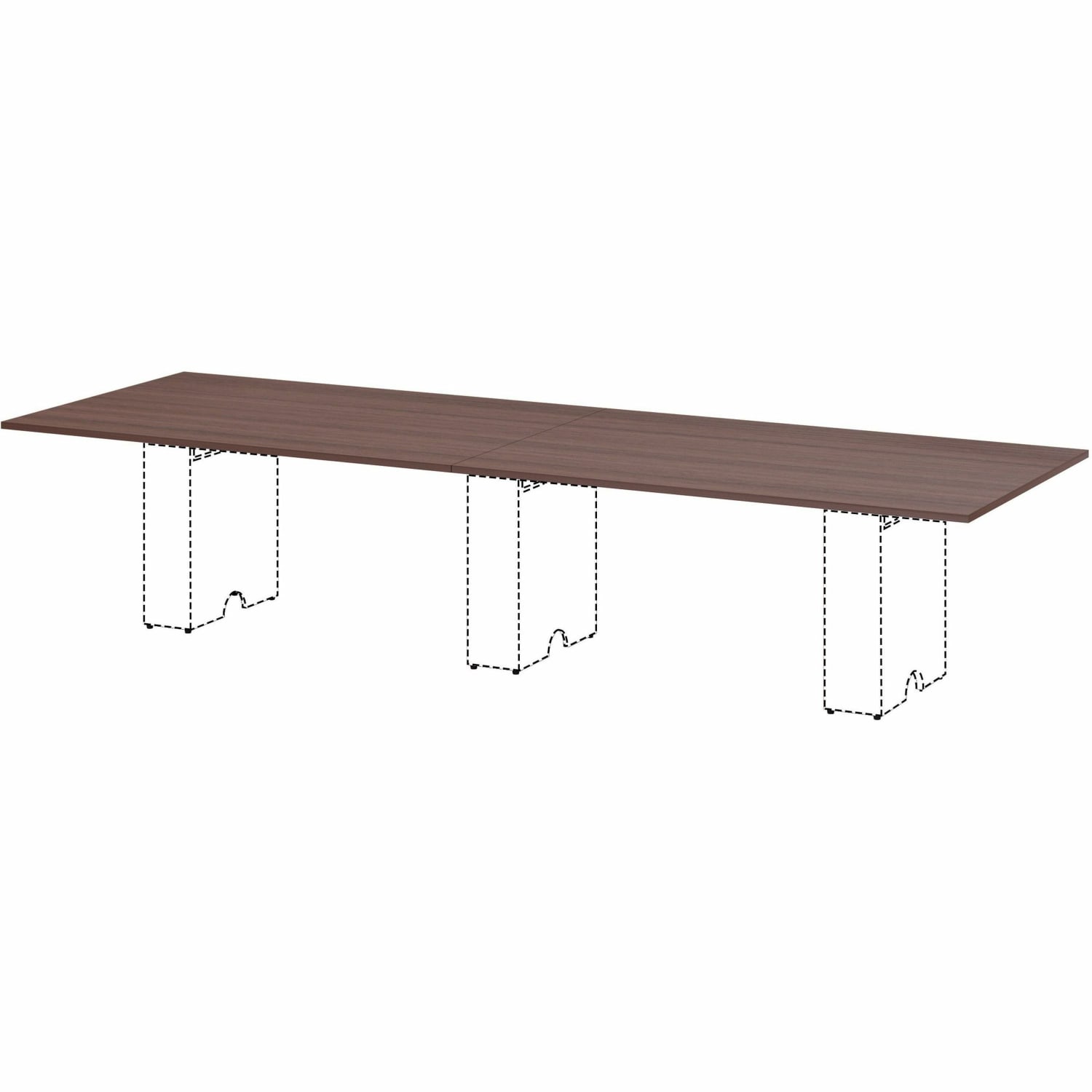 Lorell Essentials Modular Conference Table, 1inH x 59inW x 47inD, Espresso, 16324 - Image 4