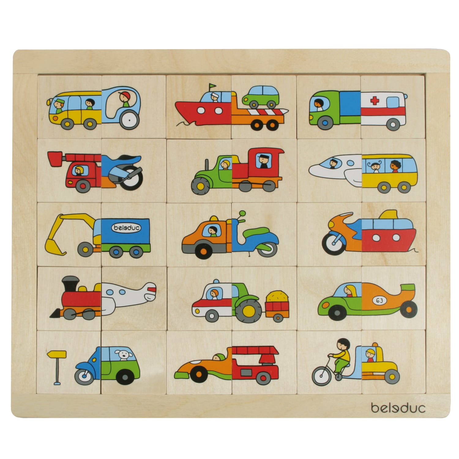 Beleduc Match & Mix Transport Puzzle - Image 4