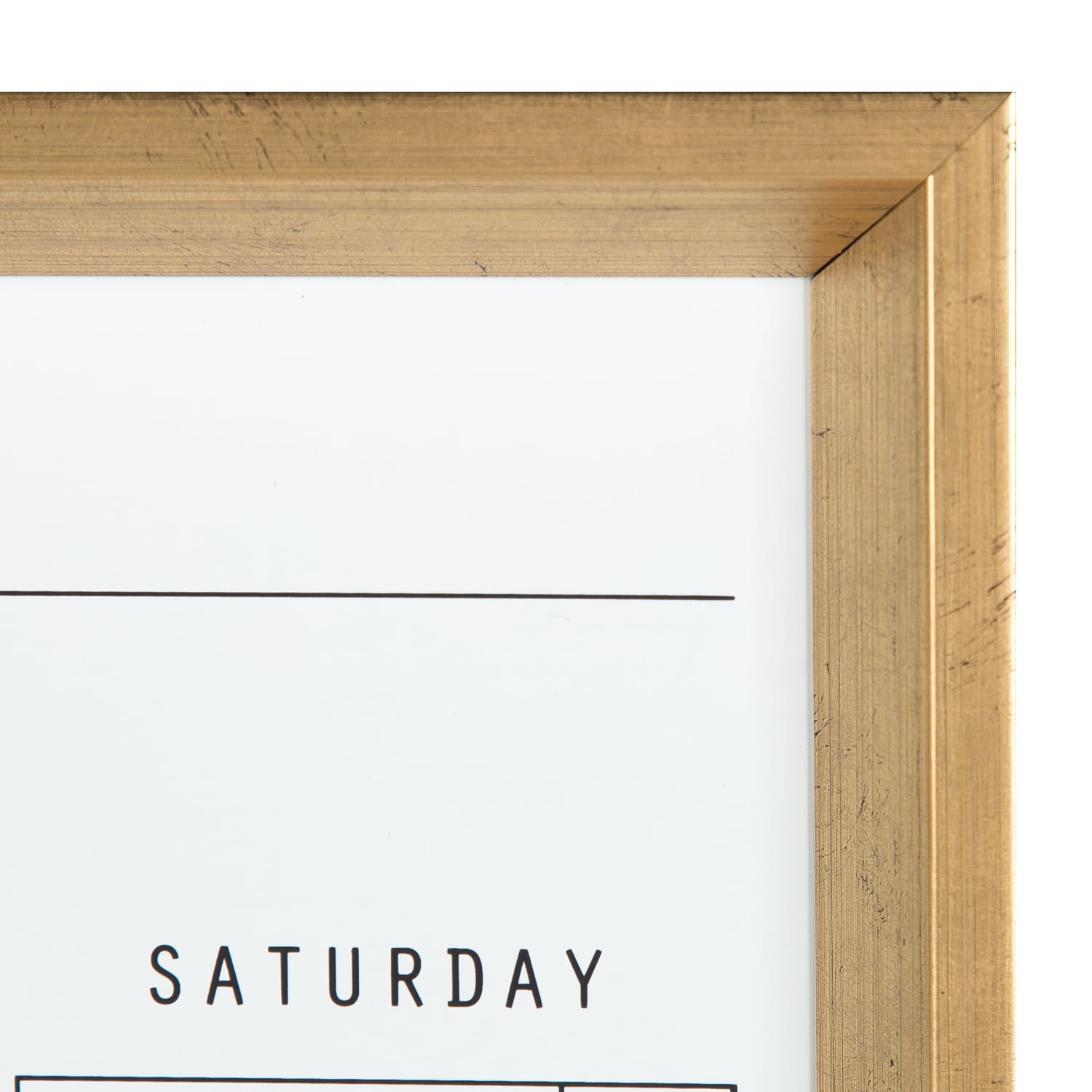 Kate and Laurel Calter Magnetic Framed Dry-Erase Calendar, Melamine, 21-1/4in x 27-1/2in, White, Gold Plastic Frame - Image 4