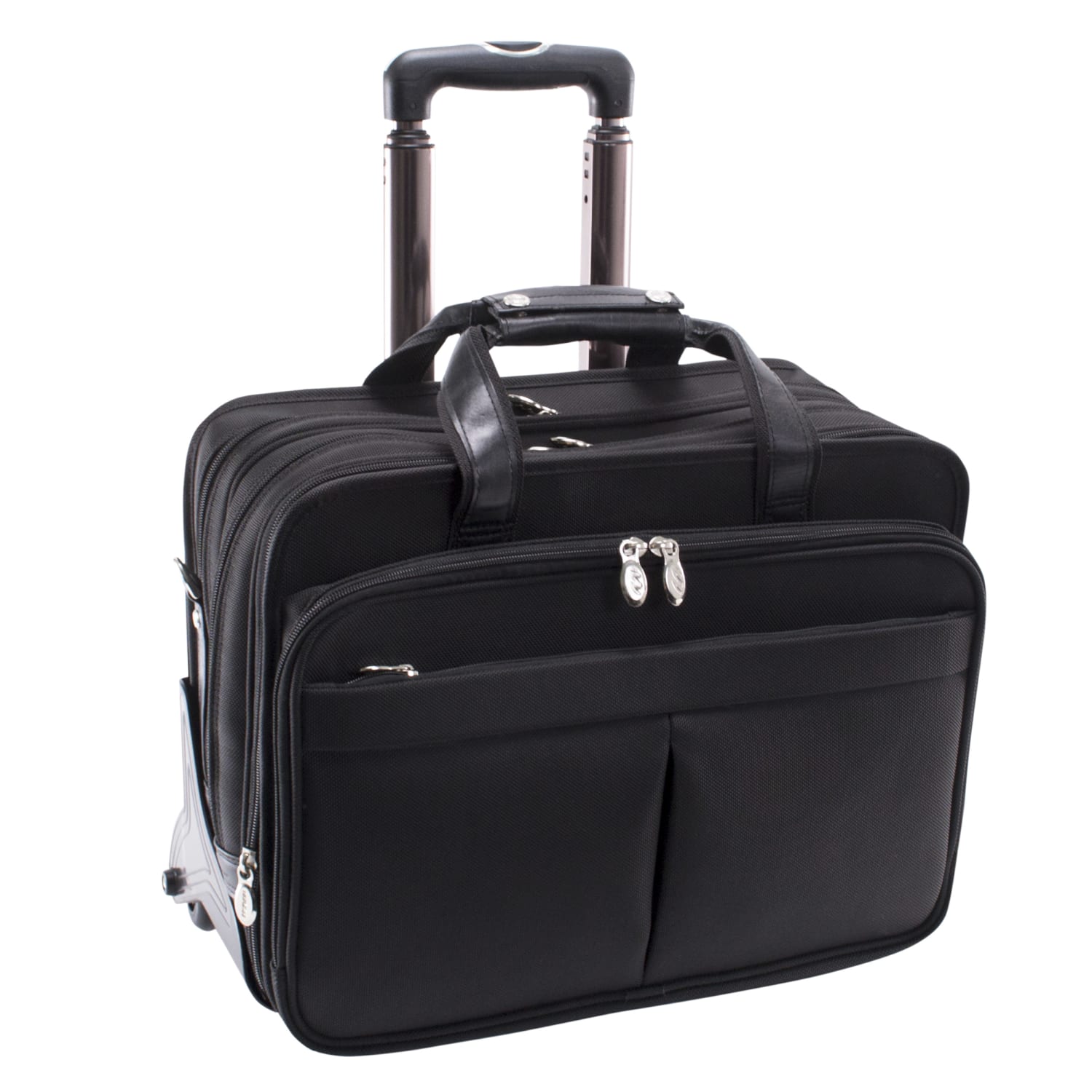 McKlein Roosevelt Detachable-Wheeled Nylon Laptop Case, Black - Image 3