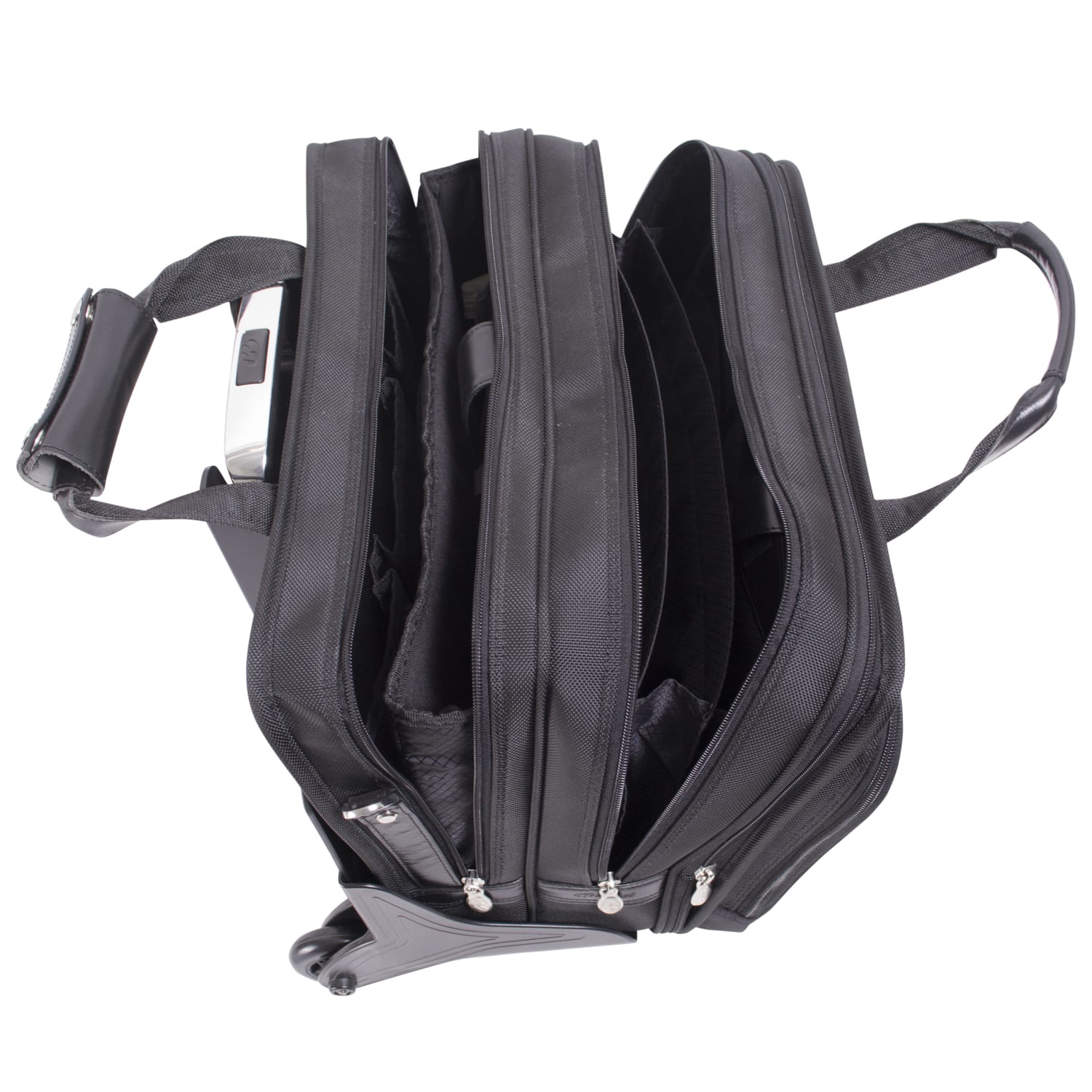 McKlein Roosevelt Detachable-Wheeled Nylon Laptop Case, Black - Image 4