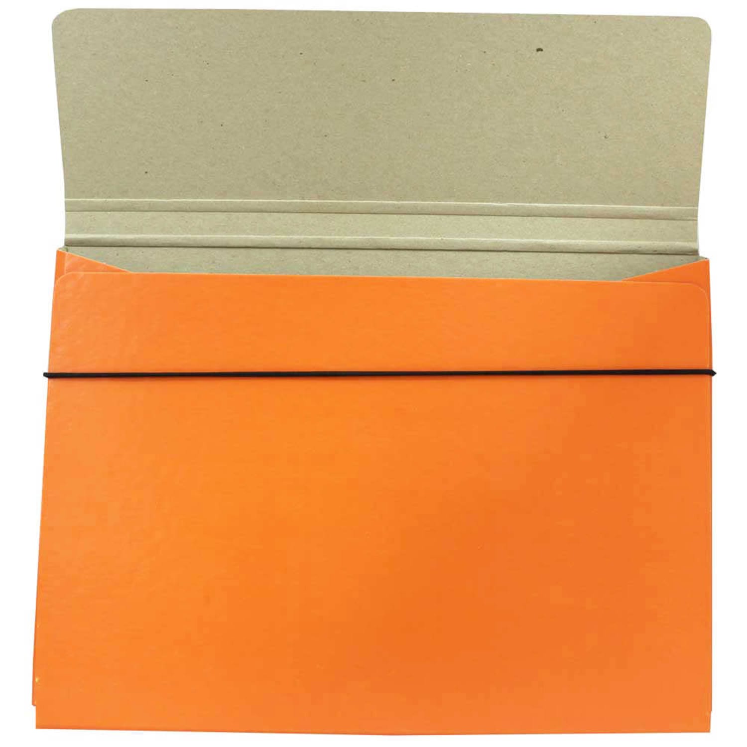 JAM Paper Strong Kraft Portfolio With Elastic Closure, 9 1/4in x 12 1/2in, Orange - Image 4