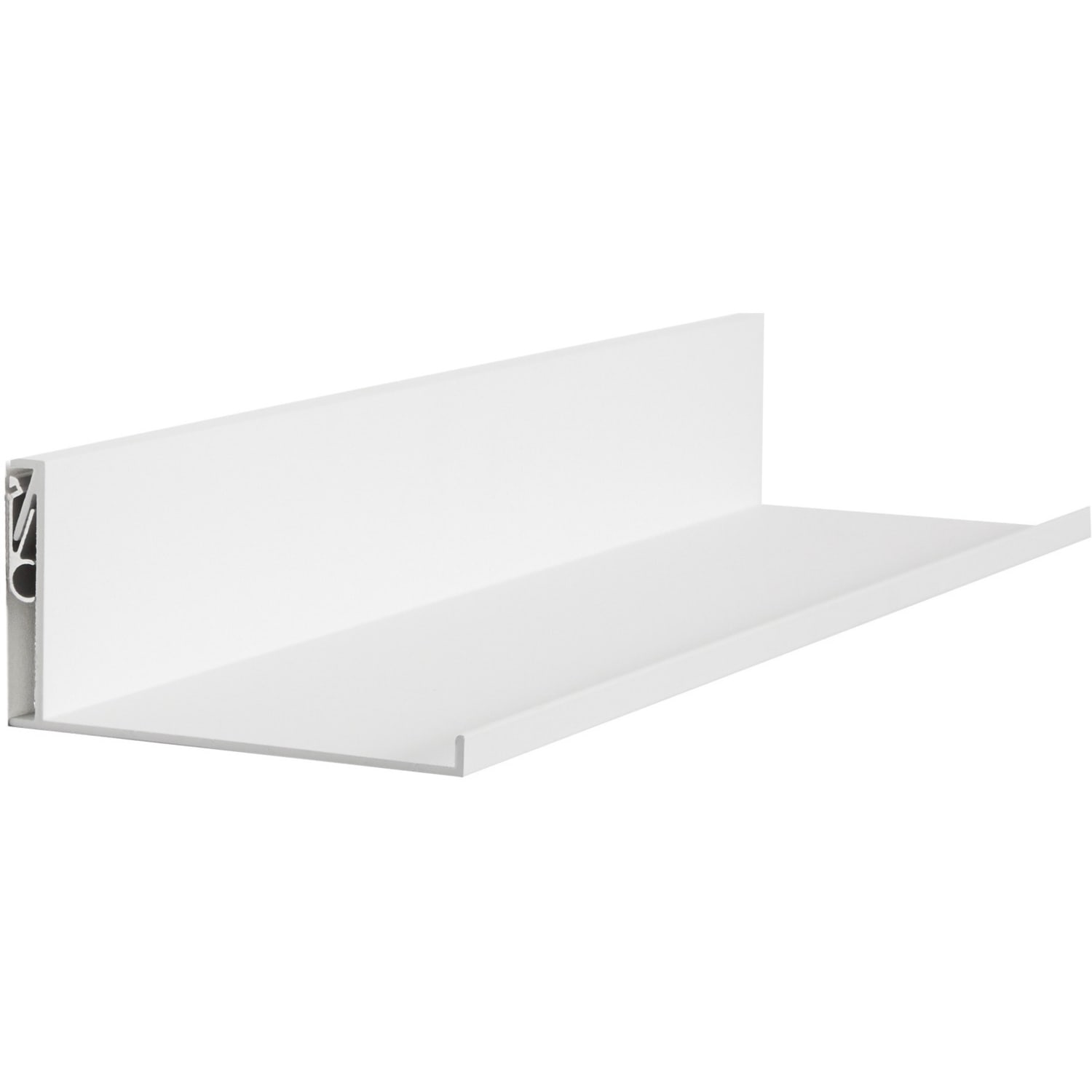 Hangman 24-Inch No-Stud Floating Shelf (White Powder Coat) - 2.50in Height x 23.87in Width x 4.62in Depth x 4.63in Length - Durable, Rust Proof, Damage Resistant, Sturdy, Easy to Clean - White - Aluminum - Image 3