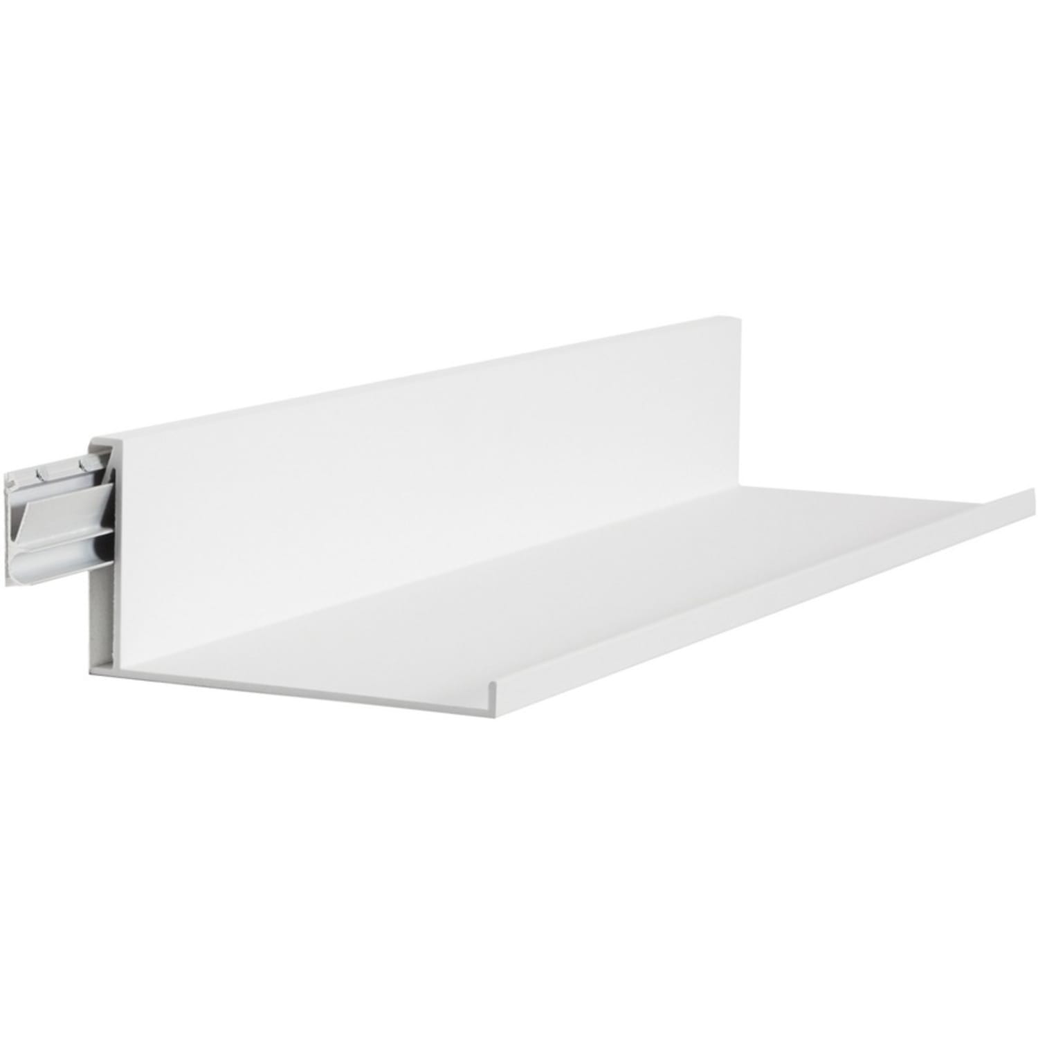 Hangman 24-Inch No-Stud Floating Shelf (White Powder Coat) - 2.50in Height x 23.87in Width x 4.62in Depth x 4.63in Length - Durable, Rust Proof, Damage Resistant, Sturdy, Easy to Clean - White - Aluminum - Image 4