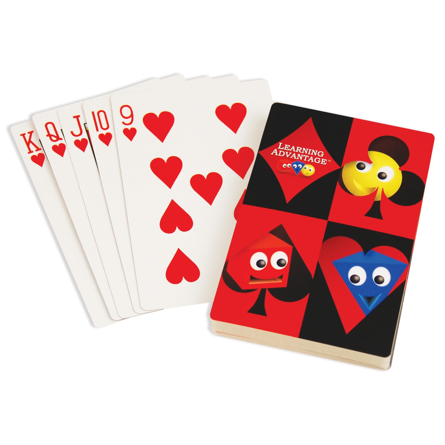 Learning Advantage Giant Playing Cards, 6-3/4in x 4-1/2in, 52 Cards Per Deck, Pack Of 2 Decks - Image 3