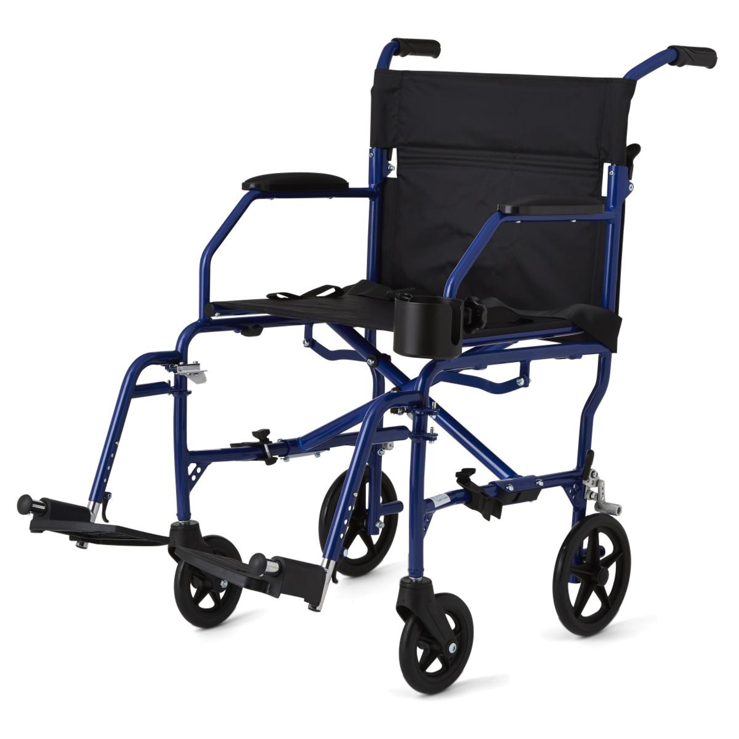 Medline Ultralight Transport Chair, Blue