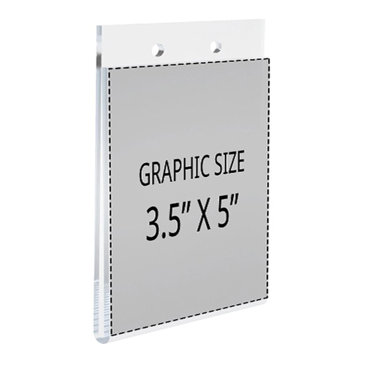 Azar Displays Wall-Mount U-Frame Acrylic Sign Holders, 5in x 3 1/2in, Clear, Pack Of 10 - Image 3