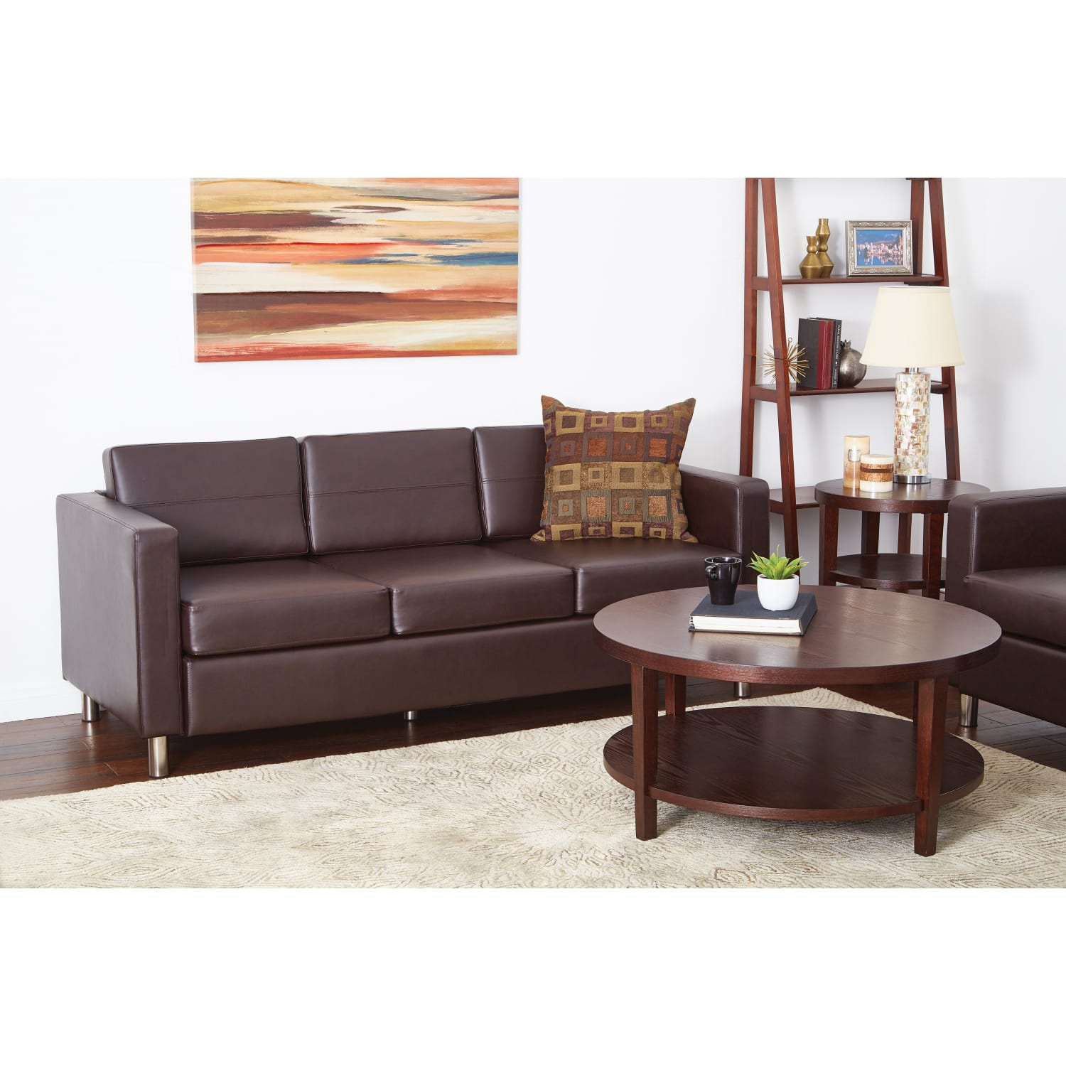 Ave Six Pacific Sofa EspressoChrome PopularChairscom