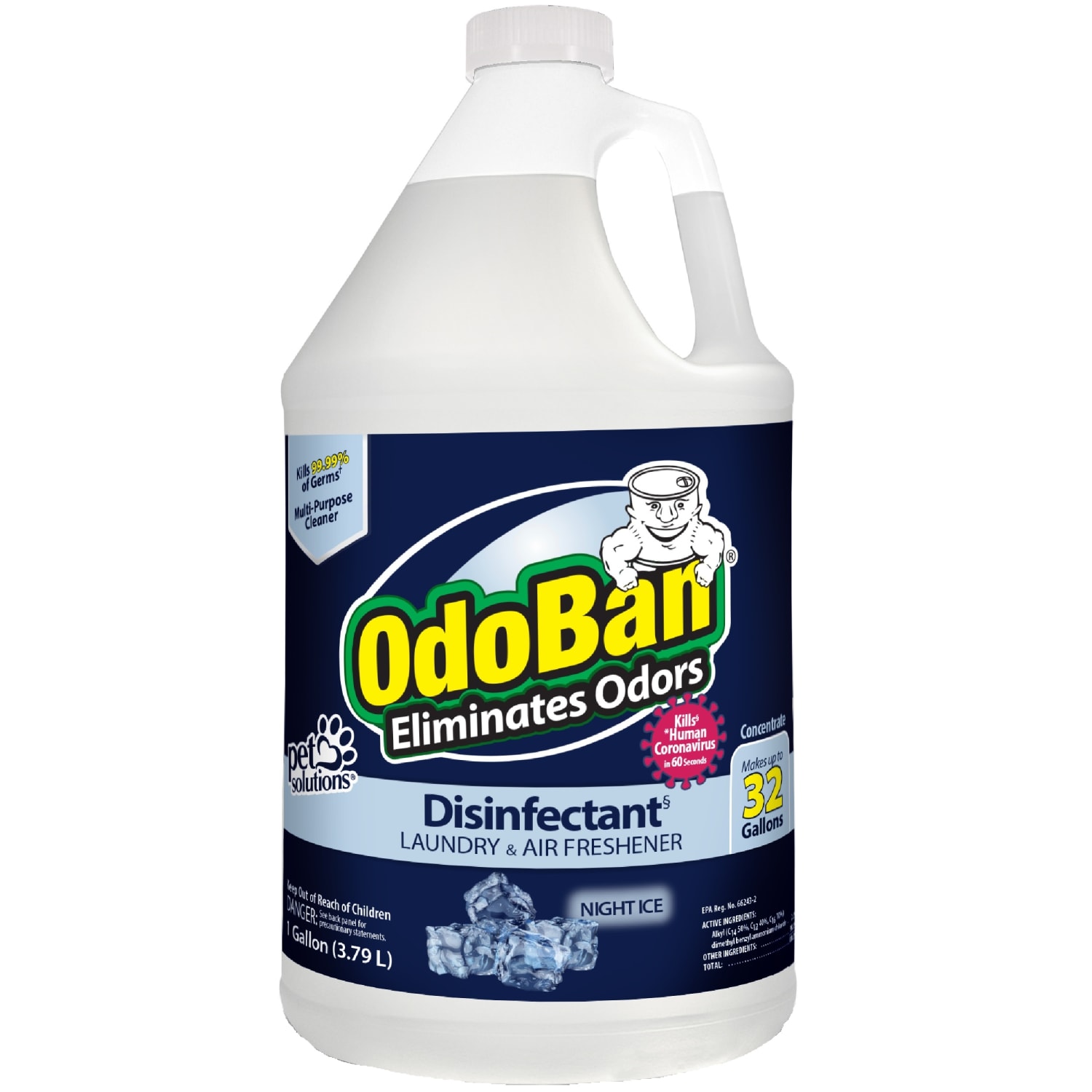 OdoBan Odor Eliminator Disinfectant Concentrate Bottles, Night Ice Scent, 128 Oz, Clear, Case Of 4 Bottles - Image 4
