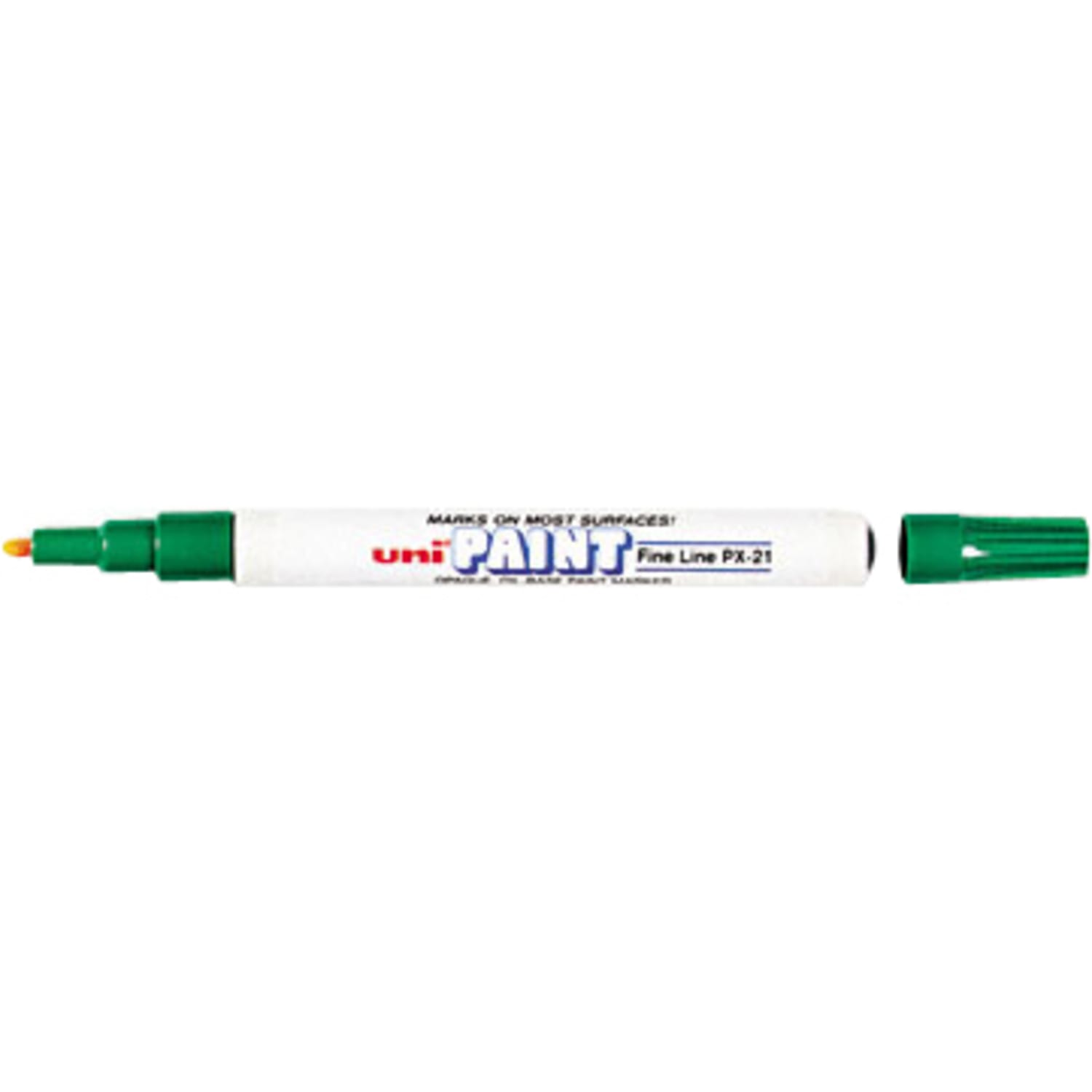 uni-ball uni Paint Oil-Base Marker, Fine, White Barrel, Green Ink - Image 3