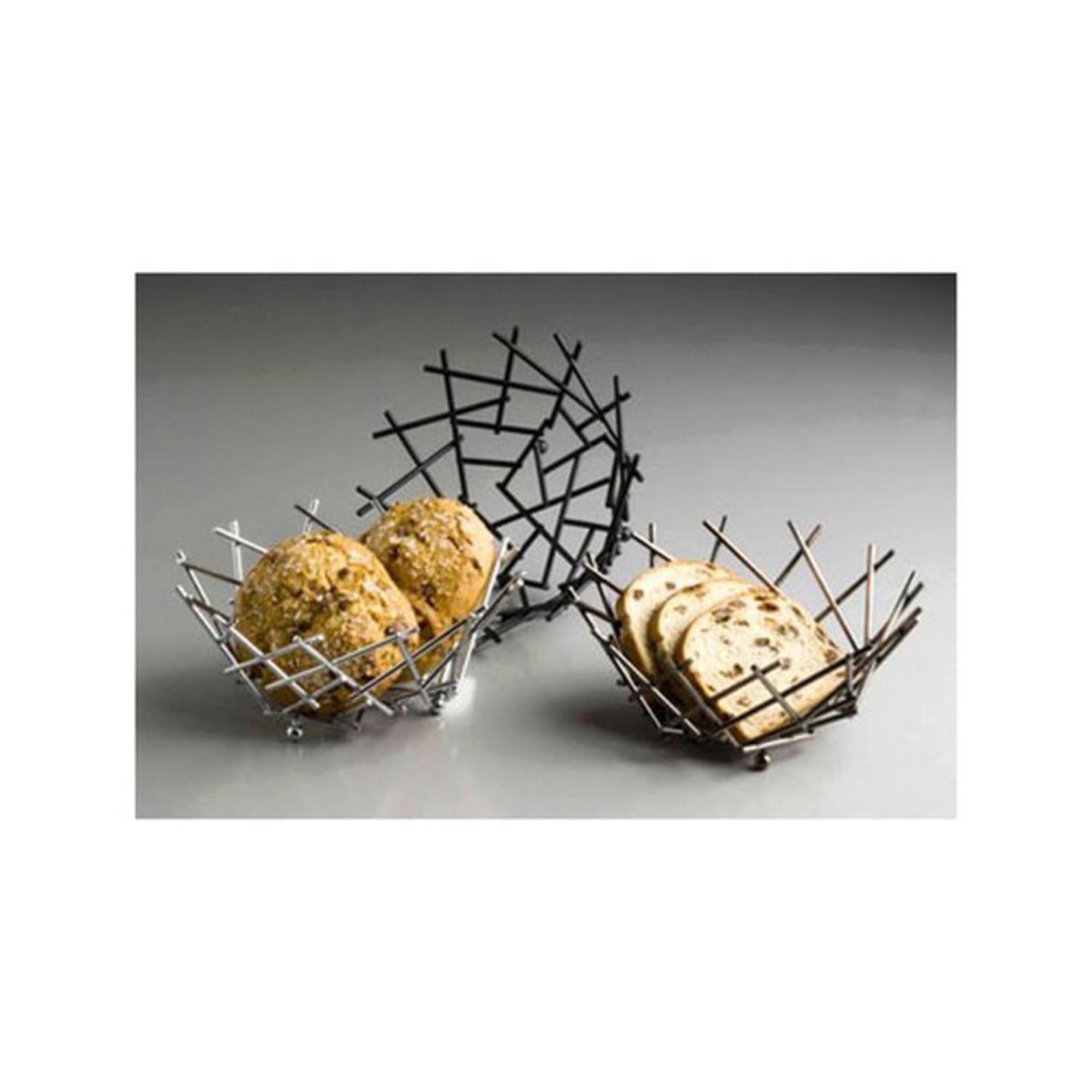 American Metalcraft Thatch Serving Basket, 3-5/8in x 8in, Black - Image 3