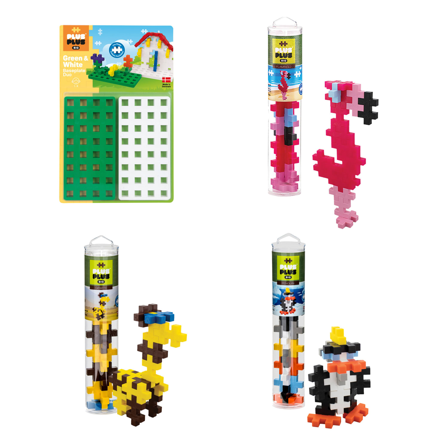 Plus-Plus Building Blocks Big Zoo Tubes & Baseplate Bundle - Image 3