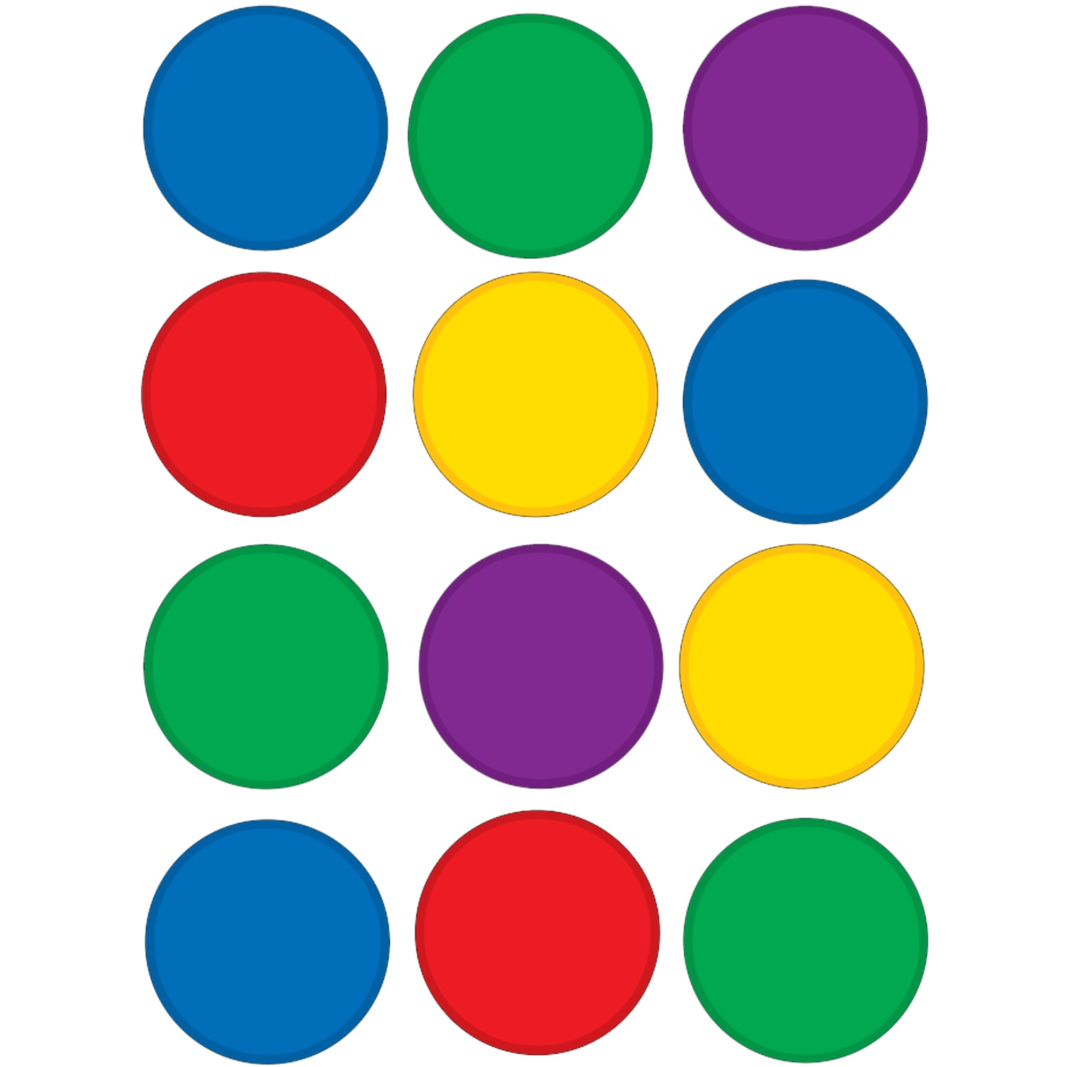 Teacher Created Resources Mini Accents, Colorful Circles, 36 Accents Per Pack, Set Of 6 Packs - Image 3