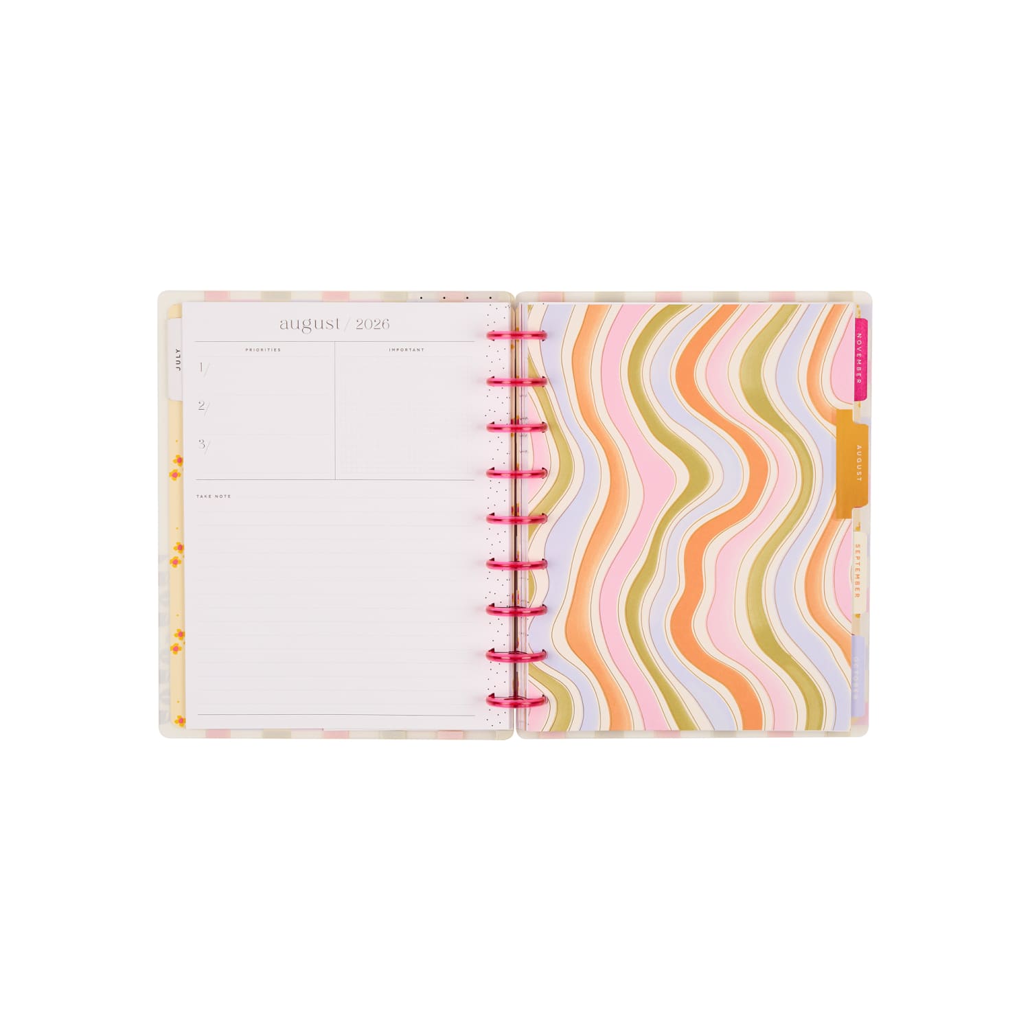Happy Planner Monthly/Weekly Classic Disc-Bound Planner, 7in x 9-1/4in, Sunshine Blooms, July 2026 to June 2027, Total Quantity 1 - Image 5