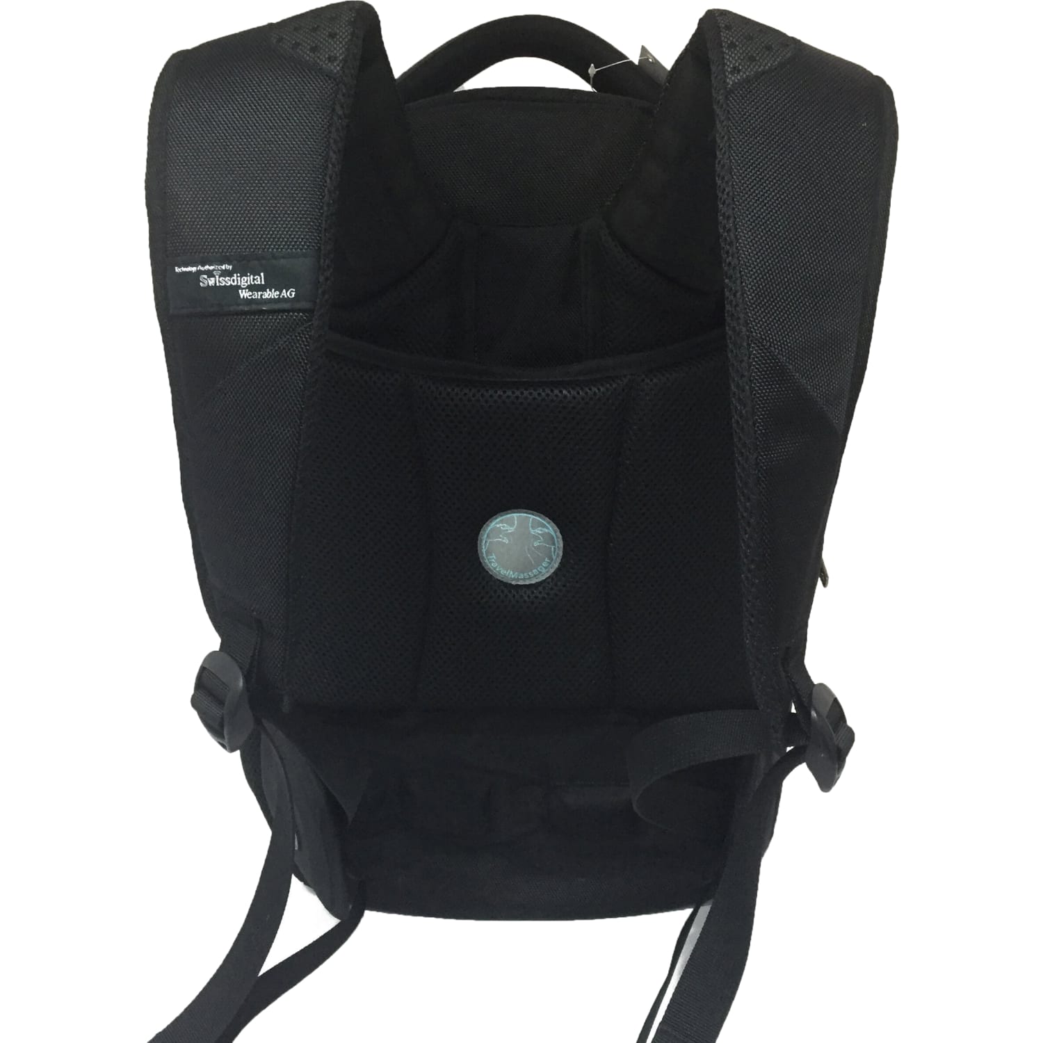 SwissDigital Neptune Massage Business Backpack With 16.1in Laptop Pocket, Black - Image 4