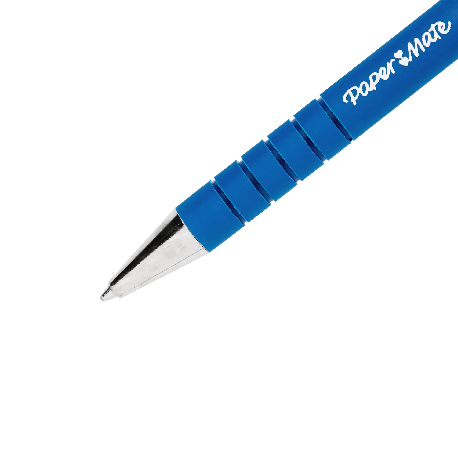 Paper Mate FlexGrip Ultra Retractable Pens, Medium Point, 1.0 mm, 42% Recycled, Blue Barrel, Blue Ink, Pack Of 12 Pens - Image 4