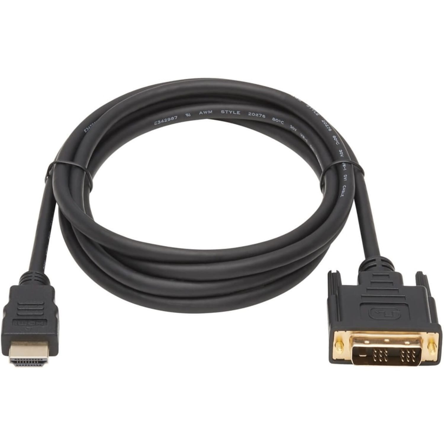 Eaton Tripp Lite Series HDMI to DVI Adapter Cable (M/M), 10 ft. (3.1 m) - Adapter cable - DVI-D male to HDMI male - 10 ft - double shielded - black - Image 3