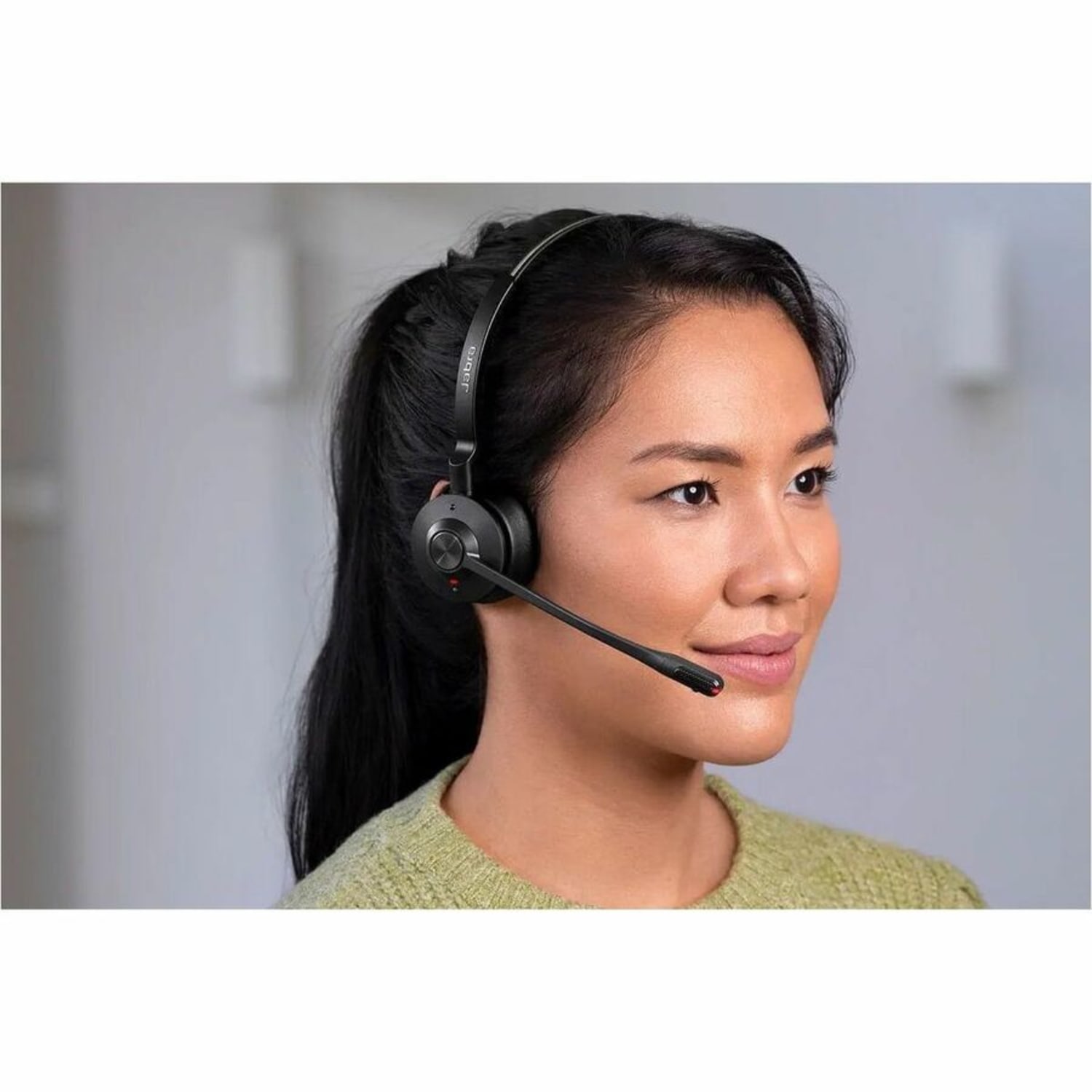 Jabra Engage 55 UC Mono USB-A with Charging Stand, TAA Compliant, NA - Microsoft Teams Certification - Mono - Wireless - DECT - 492.1 ft - 40 Hz - 16 kHz - Over-the-head, On-ear - Monaural - Supra-aural - Image 5